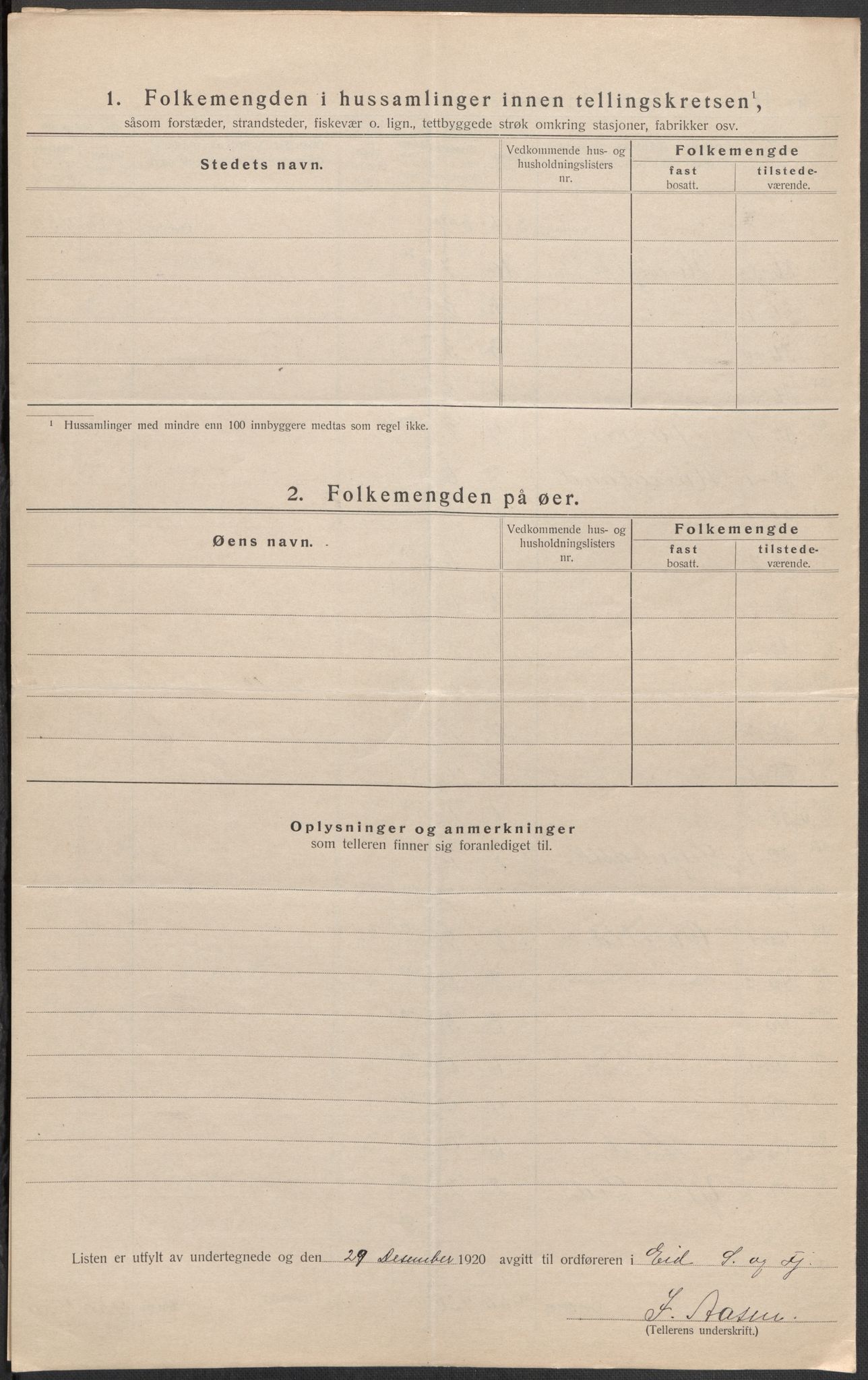 SAB, Folketelling 1920 for 1443 Eid herred, 1920, s. 32