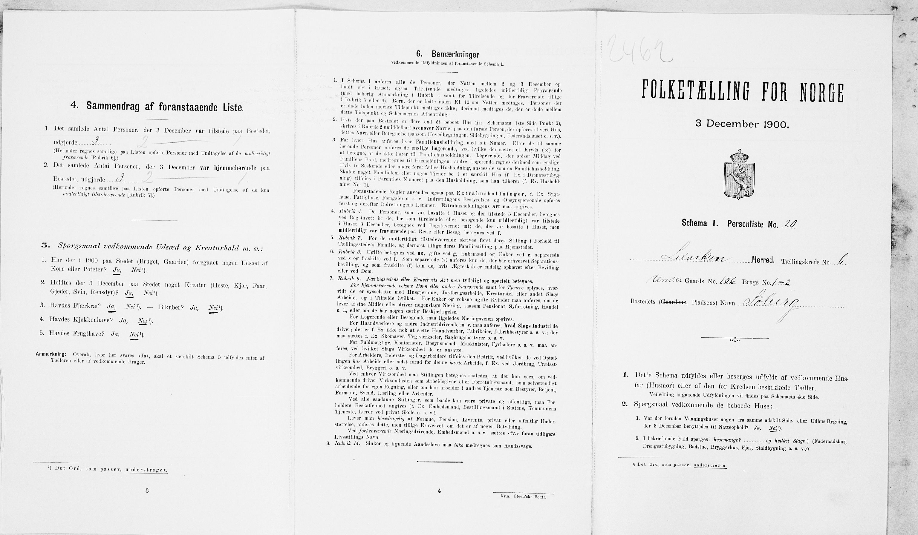 SAT, Folketelling 1900 for 1718 Leksvik herred, 1900, s. 809
