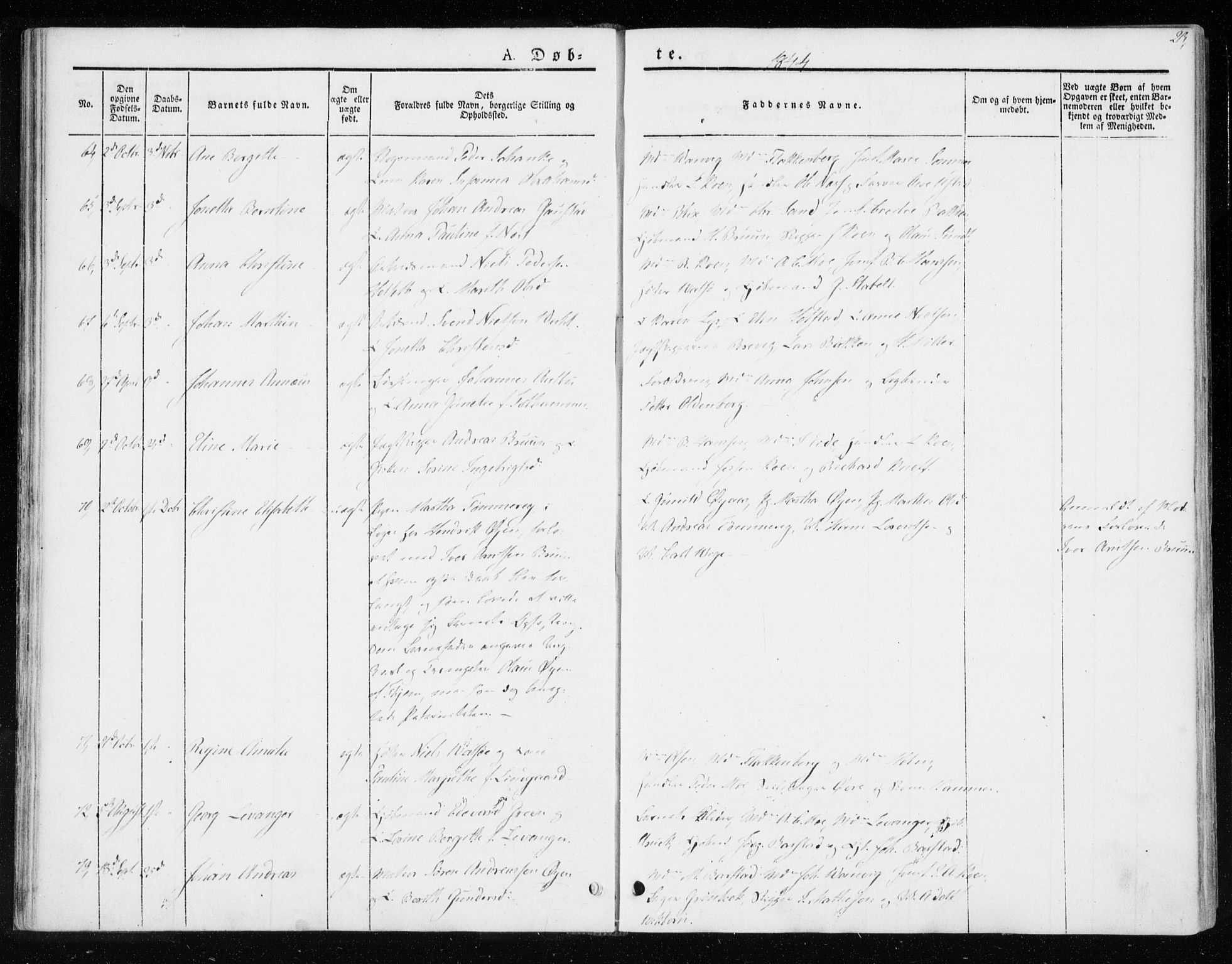 Ministerialprotokoller, klokkerbøker og fødselsregistre - Sør-Trøndelag, SAT/A-1456/604/L0183: Ministerialbok nr. 604A04, 1841-1850, s. 23