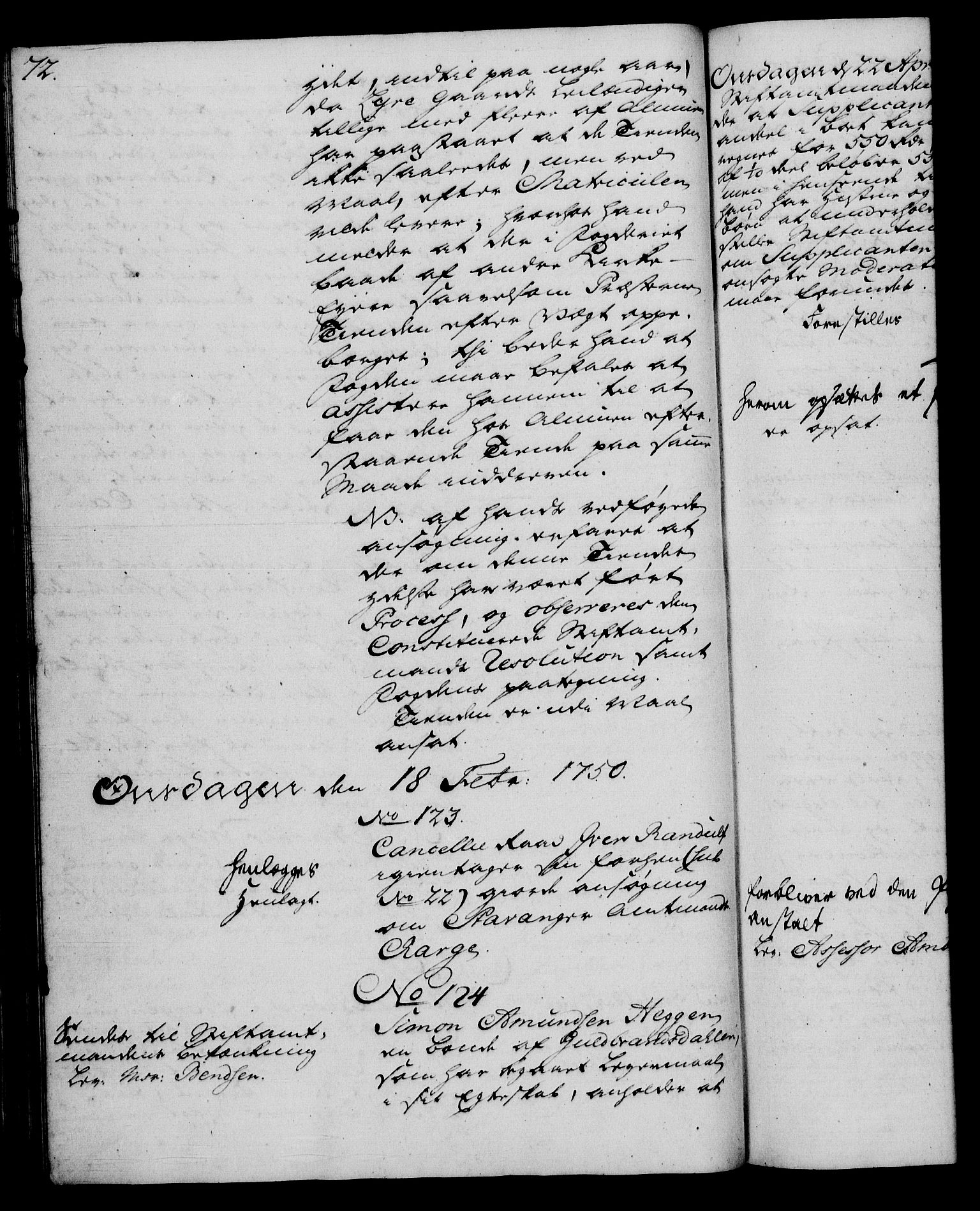Rentekammeret, Kammerkanselliet, AV/RA-EA-3111/G/Gh/Gha/L0030: Norsk ekstraktmemorialprotokoll (merket RK 53.75), 1749-1751, s. 72