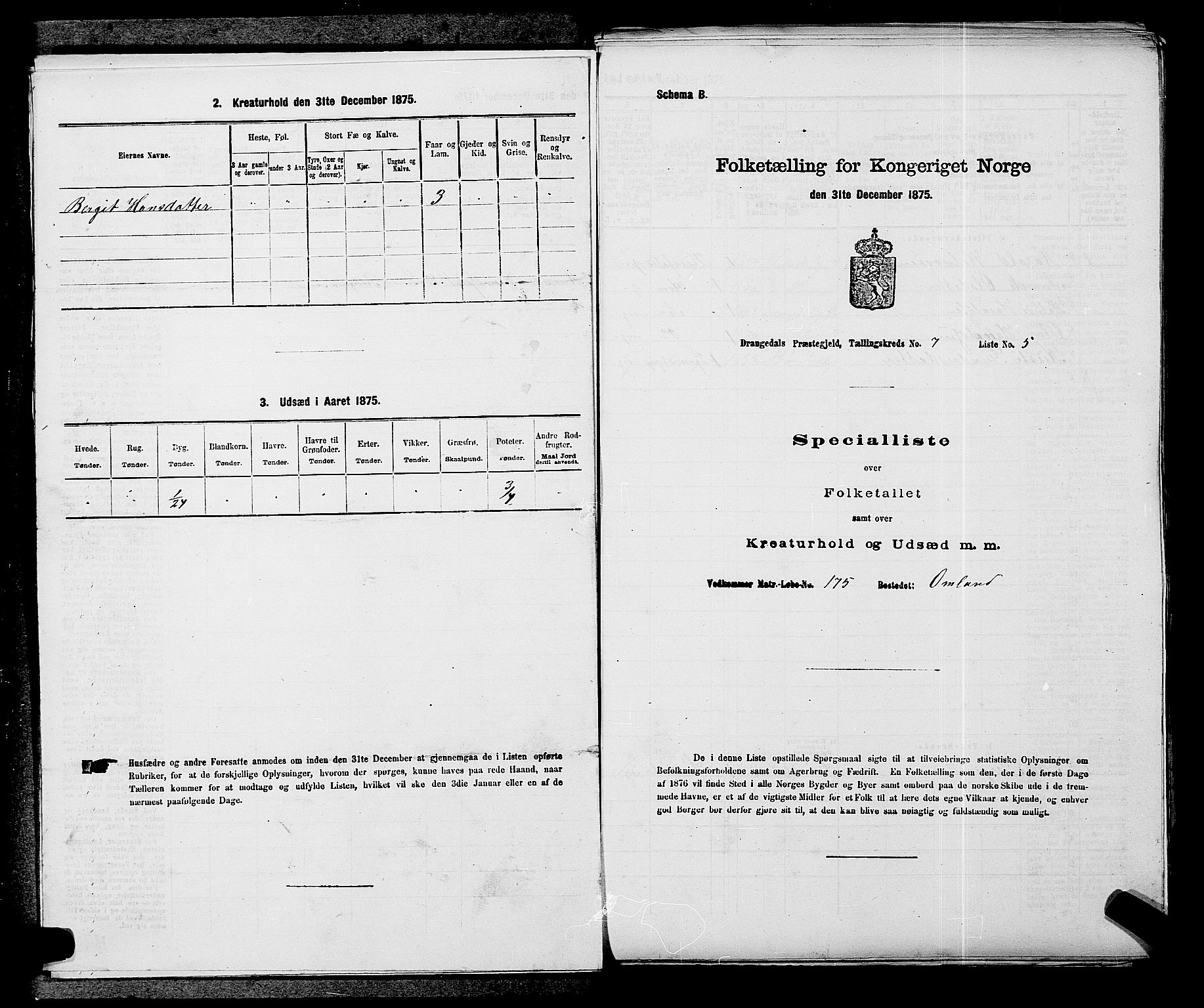 SAKO, Folketelling 1875 for 0817P Drangedal prestegjeld, 1875, s. 676