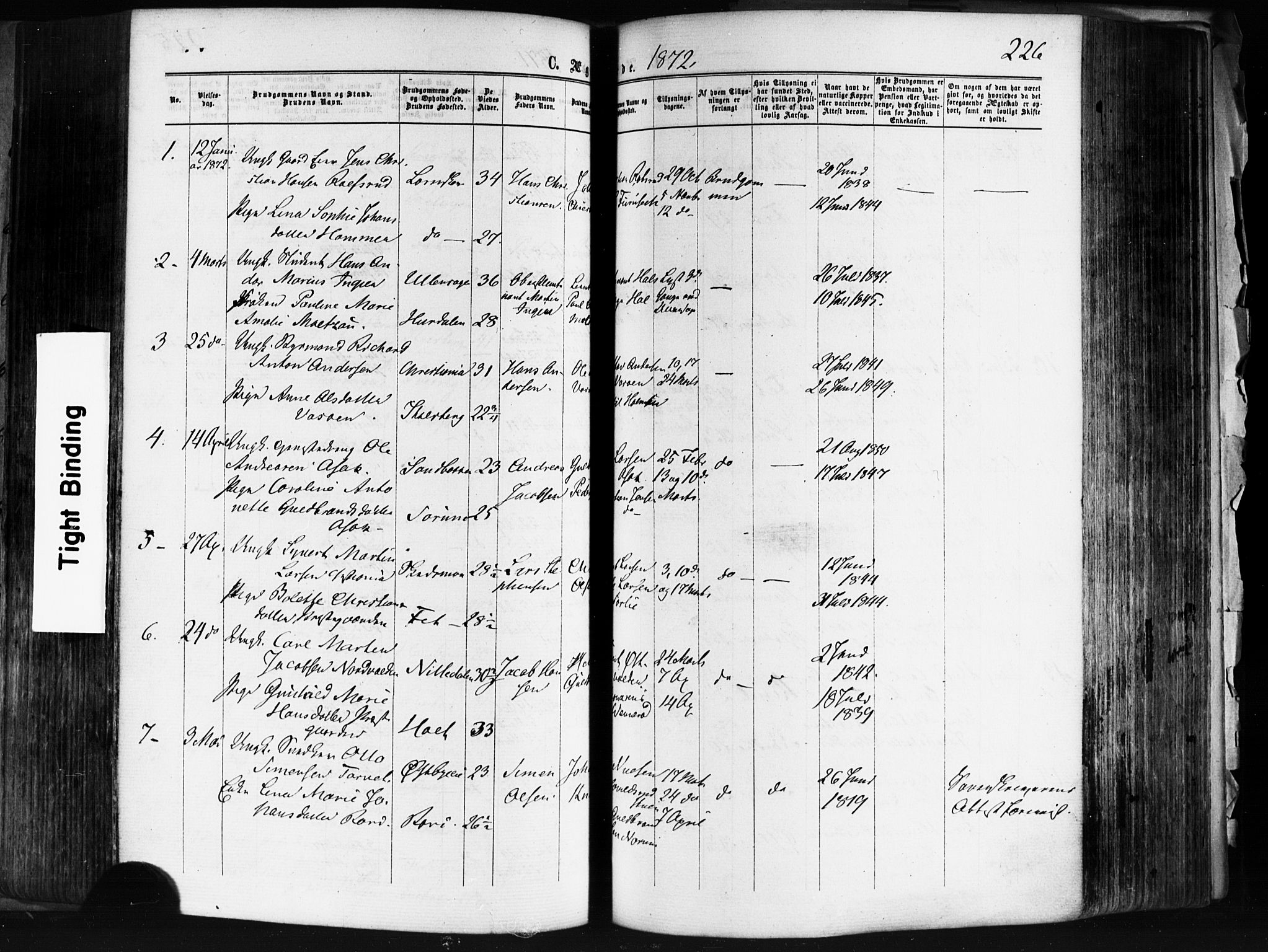 Skedsmo prestekontor Kirkebøker, AV/SAO-A-10033a/F/Fa/L0011: Ministerialbok nr. I 11, 1866-1876, s. 226
