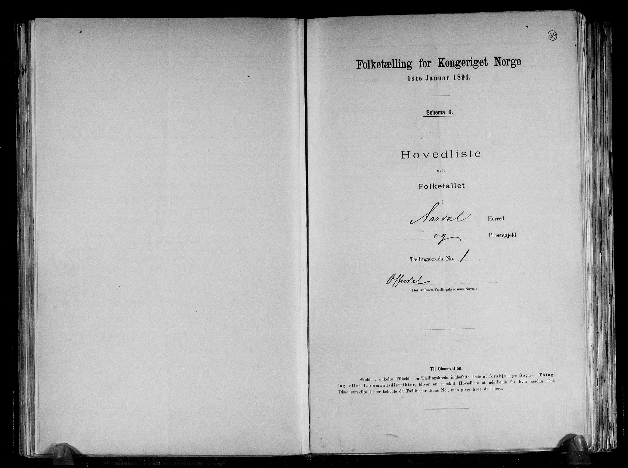 RA, Folketelling 1891 for 1424 Årdal herred, 1891, s. 4