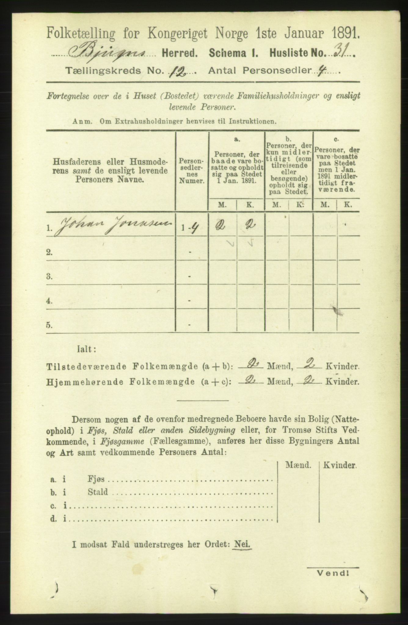 RA, Folketelling 1891 for 1627 Bjugn herred, 1891, s. 3474