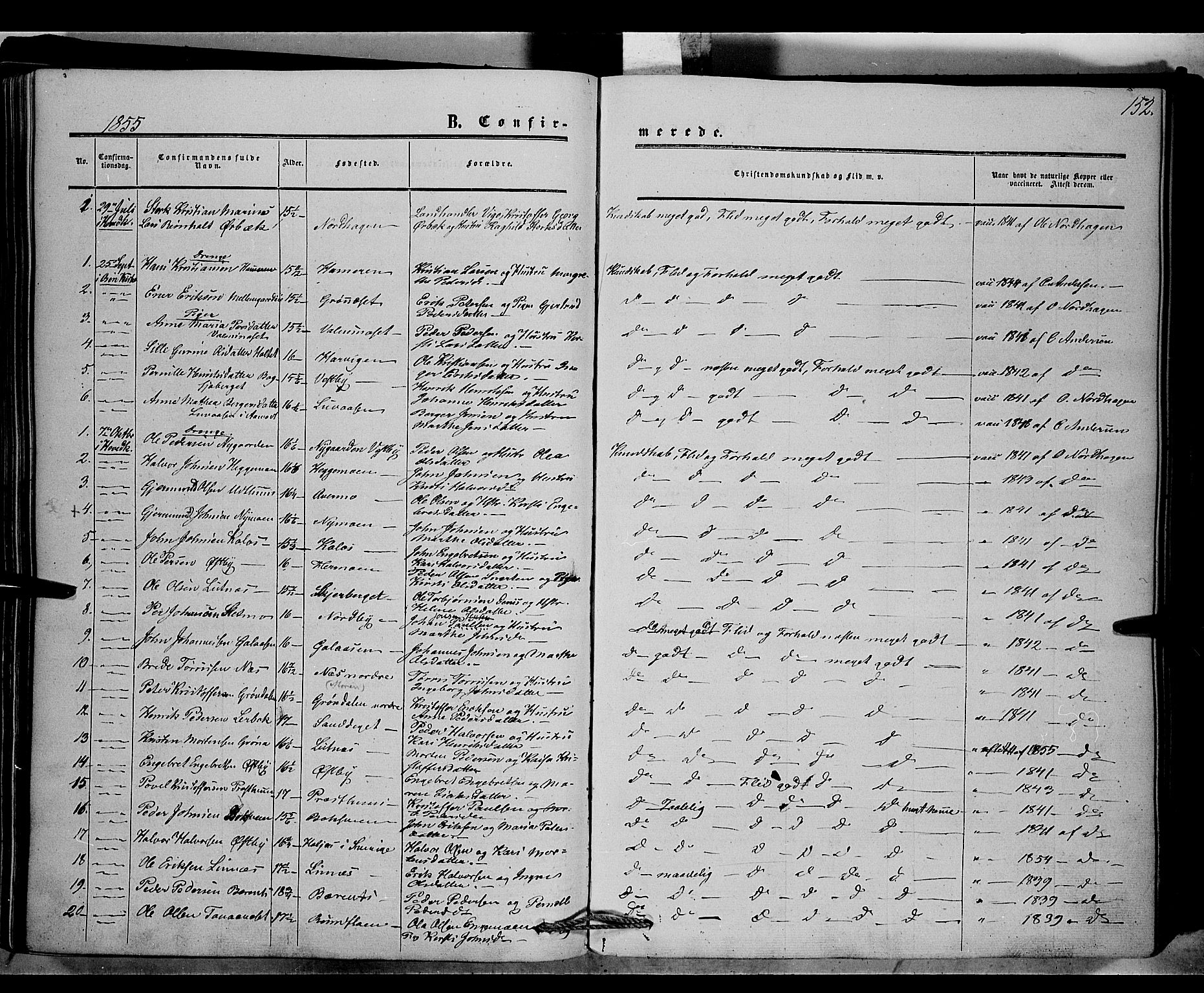 Trysil prestekontor, AV/SAH-PREST-046/H/Ha/Haa/L0005: Ministerialbok nr. 5, 1851-1865, s. 152