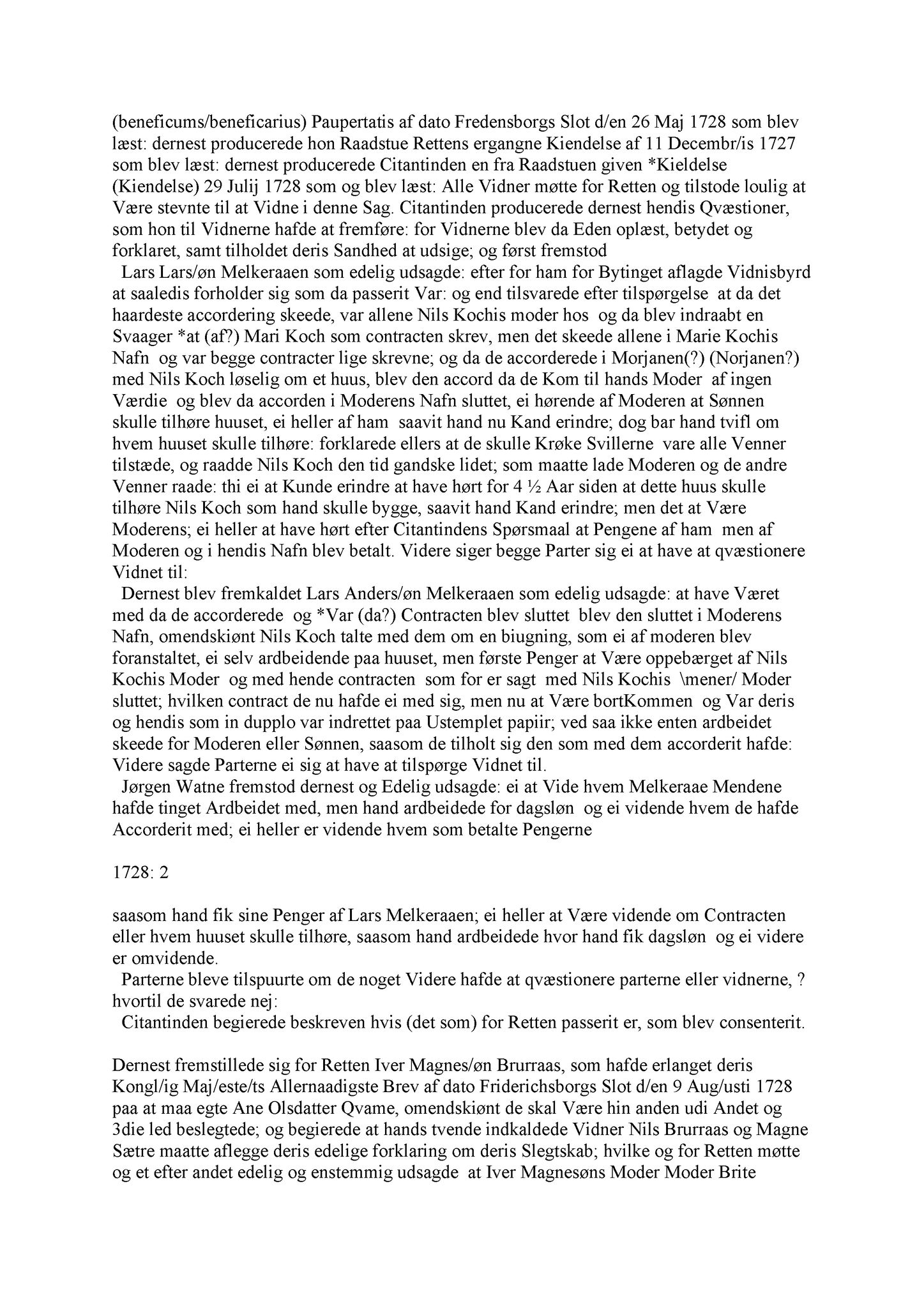 Samling av fulltekstavskrifter, SAB/FULLTEKST/A/12/0139: Nordhordland sorenskriveri, tingbok nr. A 37, 1728-1731