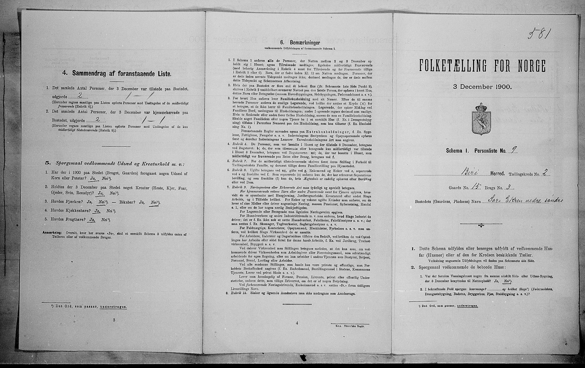 SAH, Folketelling 1900 for 0525 Biri herred, 1900, s. 271