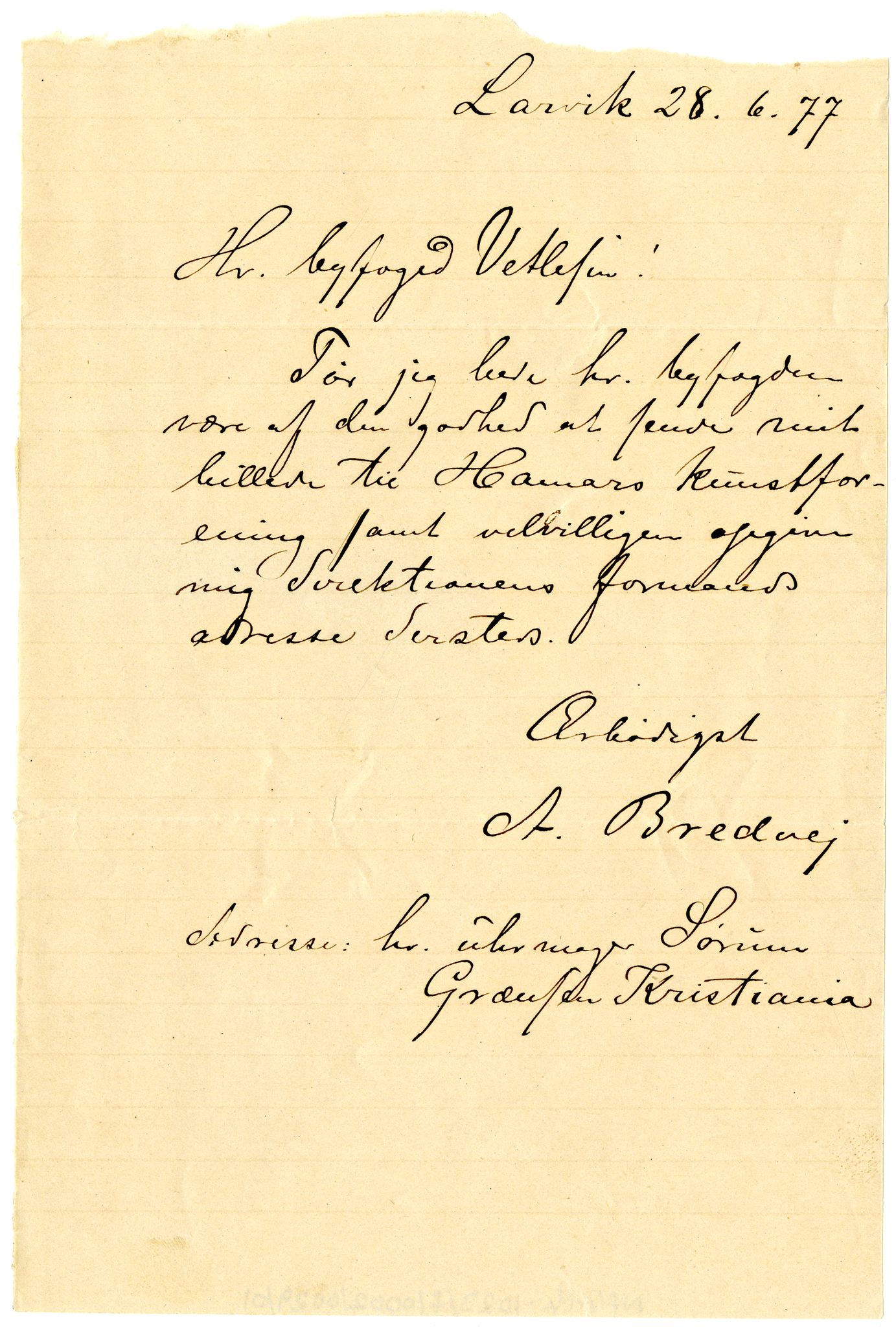 Diderik Maria Aalls brevsamling, NF/Ark-1023/F/L0002: D.M. Aalls brevsamling. B - C, 1799-1889, s. 156