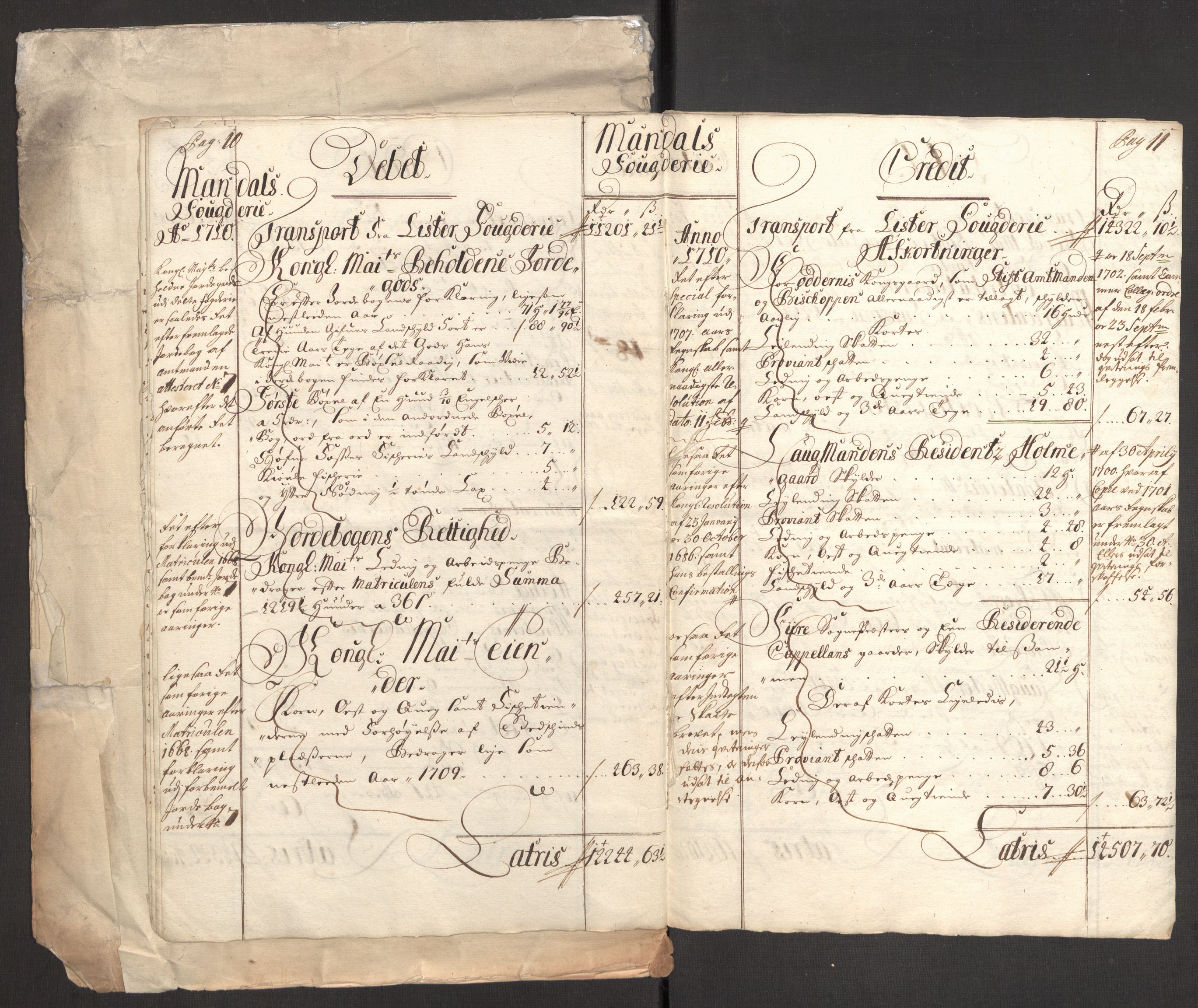 Rentekammeret inntil 1814, Reviderte regnskaper, Fogderegnskap, AV/RA-EA-4092/R43/L2553: Fogderegnskap Lista og Mandal, 1710, s. 15