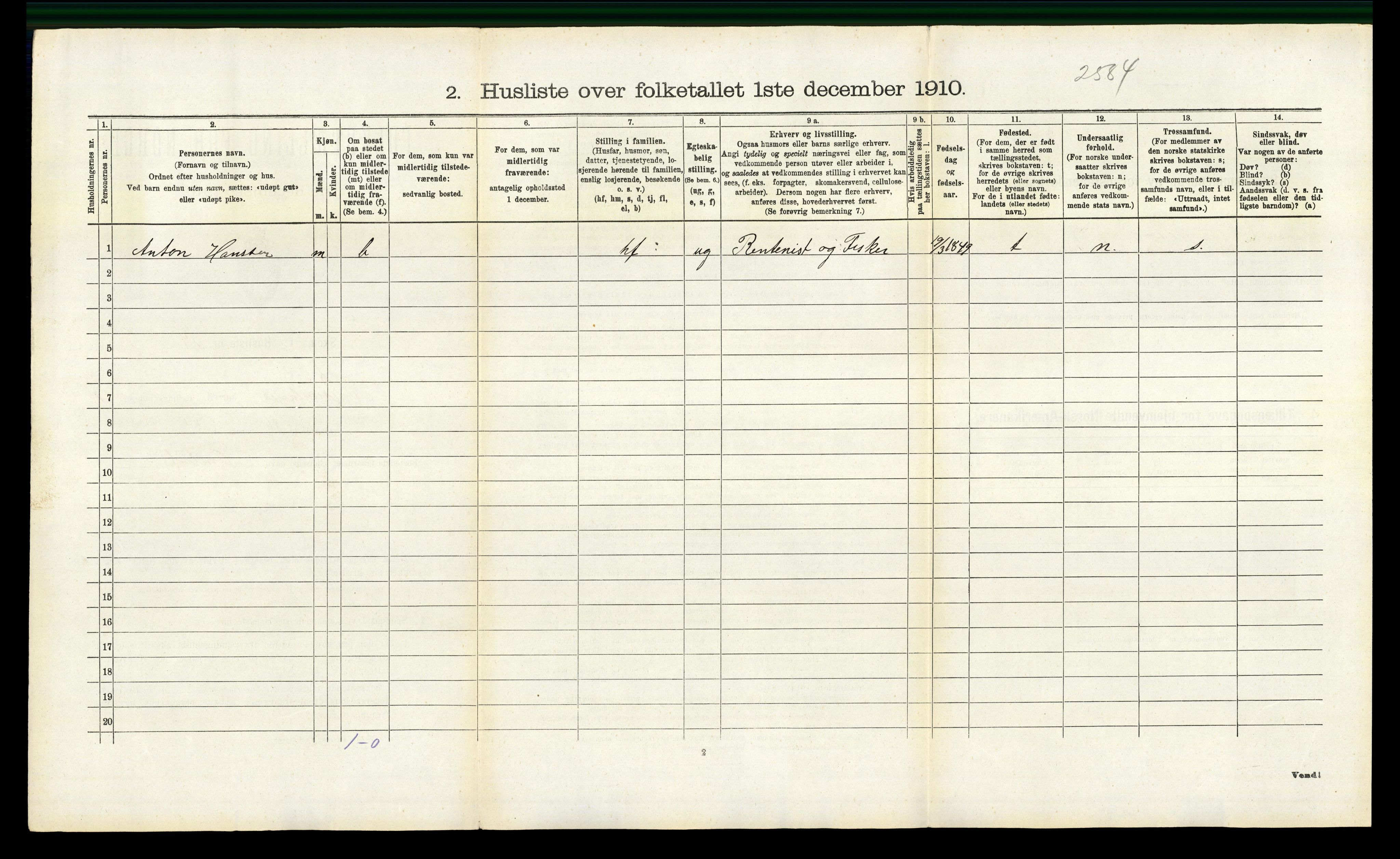 RA, Folketelling 1910 for 0726 Brunlanes herred, 1910, s. 1630