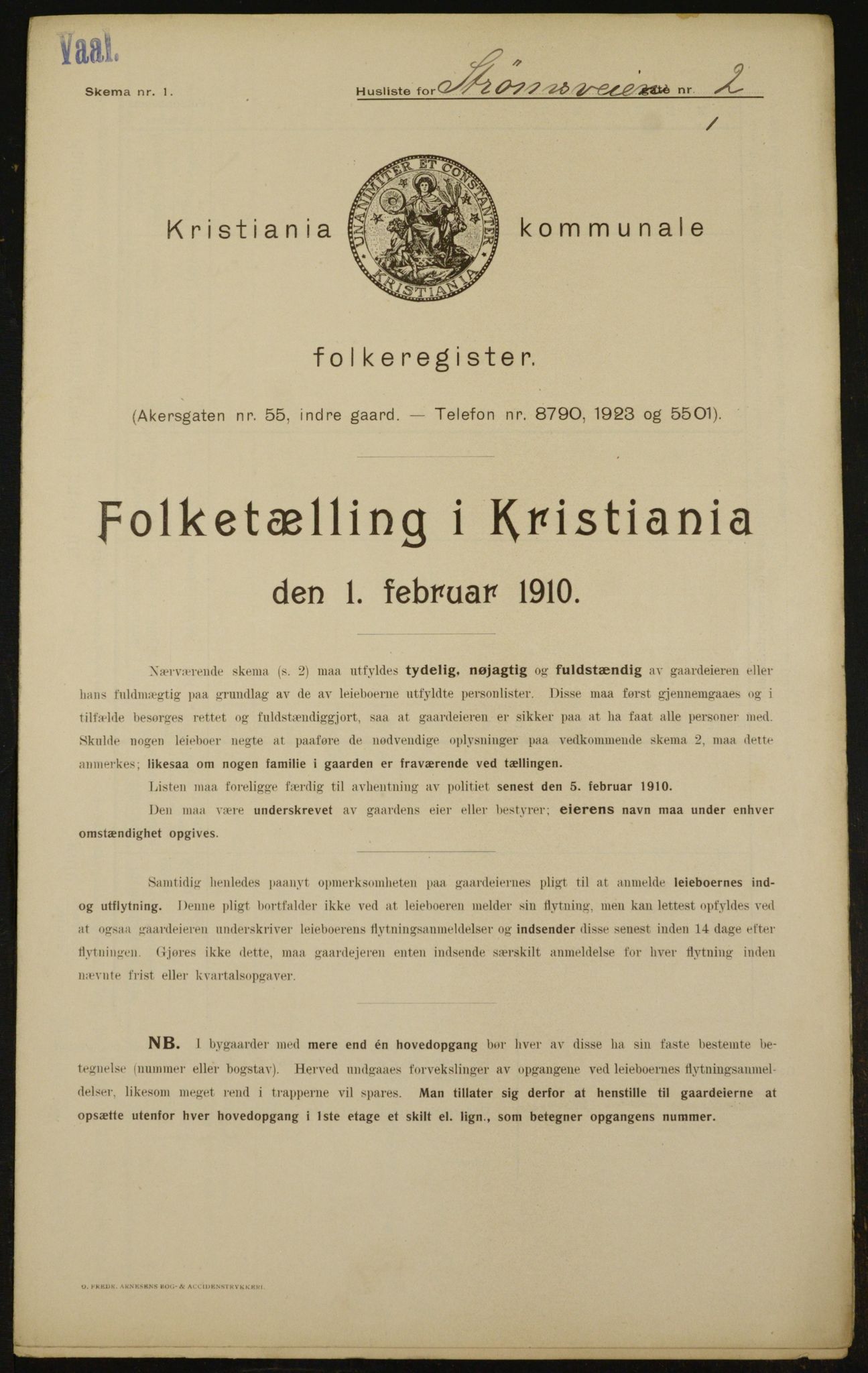 OBA, Kommunal folketelling 1.2.1910 for Kristiania, 1910, s. 98668