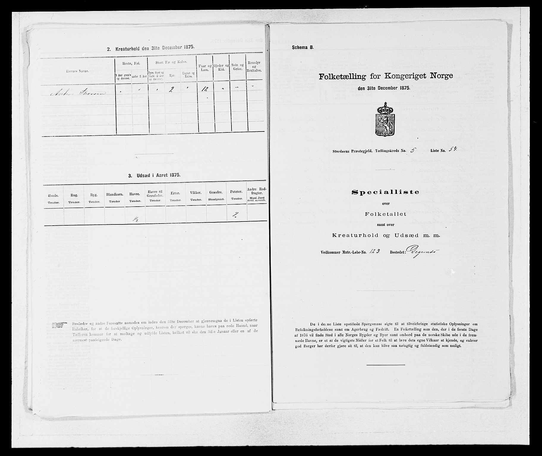 SAB, Folketelling 1875 for 1221P Stord prestegjeld, 1875, s. 527