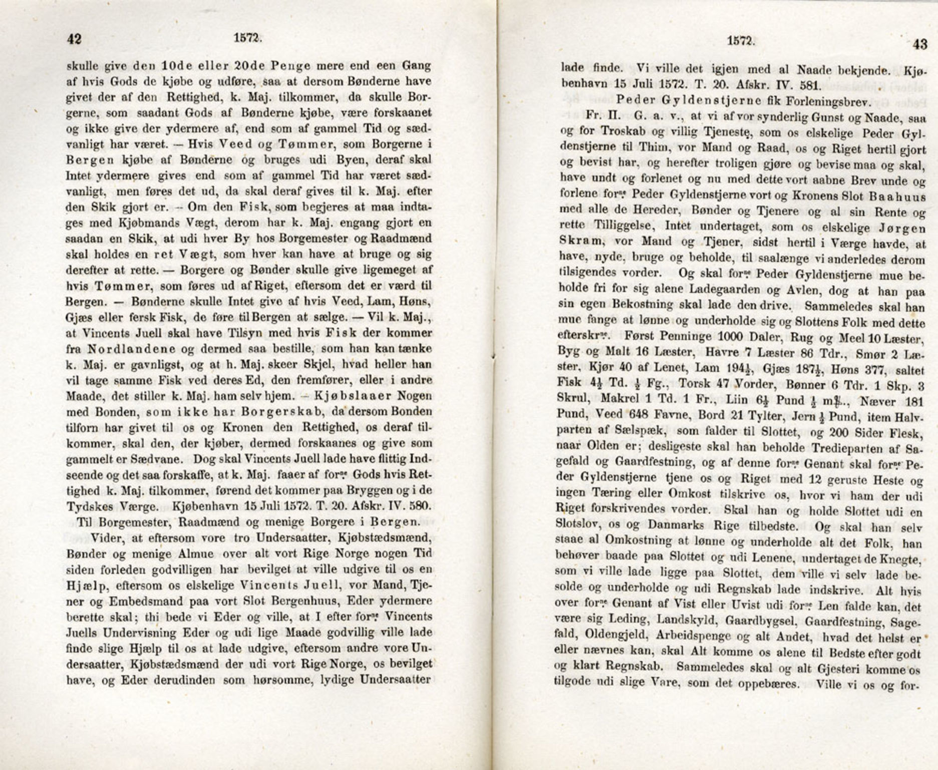 Publikasjoner utgitt av Det Norske Historiske Kildeskriftfond, PUBL/-/-/-: Norske Rigs-Registranter, bind 2, 1572-1588, s. 42-43