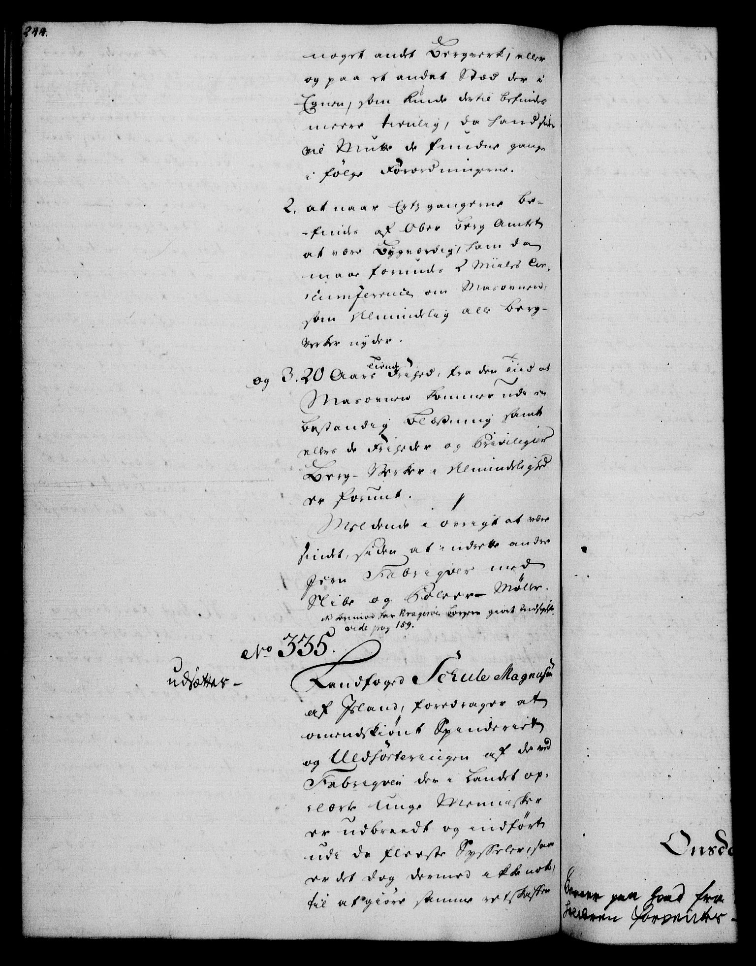 Rentekammeret, Kammerkanselliet, RA/EA-3111/G/Gh/Gha/L0034: Norsk ekstraktmemorialprotokoll (merket RK 53.79), 1756-1759, s. 244