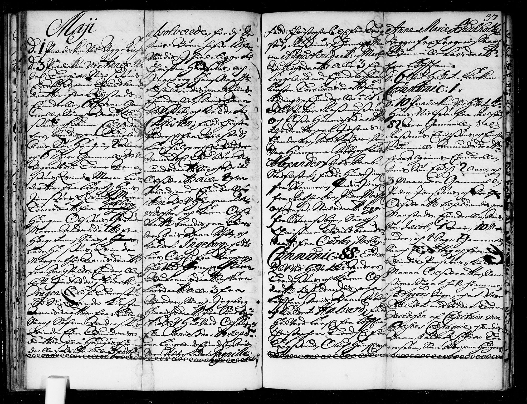 Ullensaker prestekontor Kirkebøker, AV/SAO-A-10236a/F/Fa/L0004: Ministerialbok nr. I 4, 1721-1723, s. 37