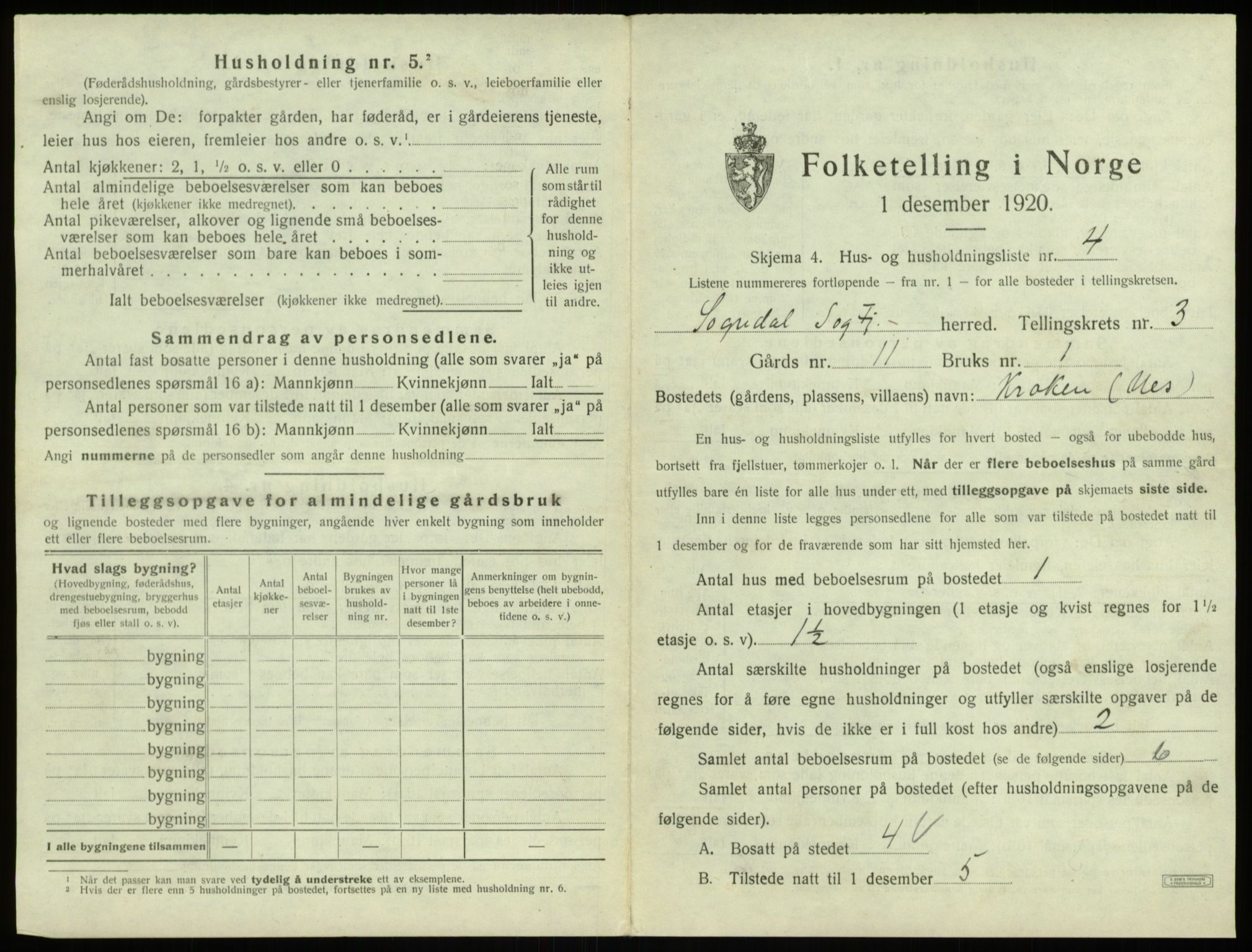 SAB, Folketelling 1920 for 1420 Sogndal herred, 1920, s. 213