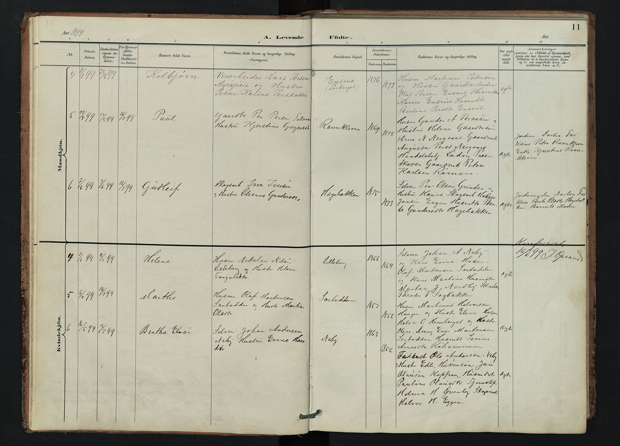 Trysil prestekontor, AV/SAH-PREST-046/H/Ha/Hab/L0007: Klokkerbok nr. 7, 1896-1948, s. 11