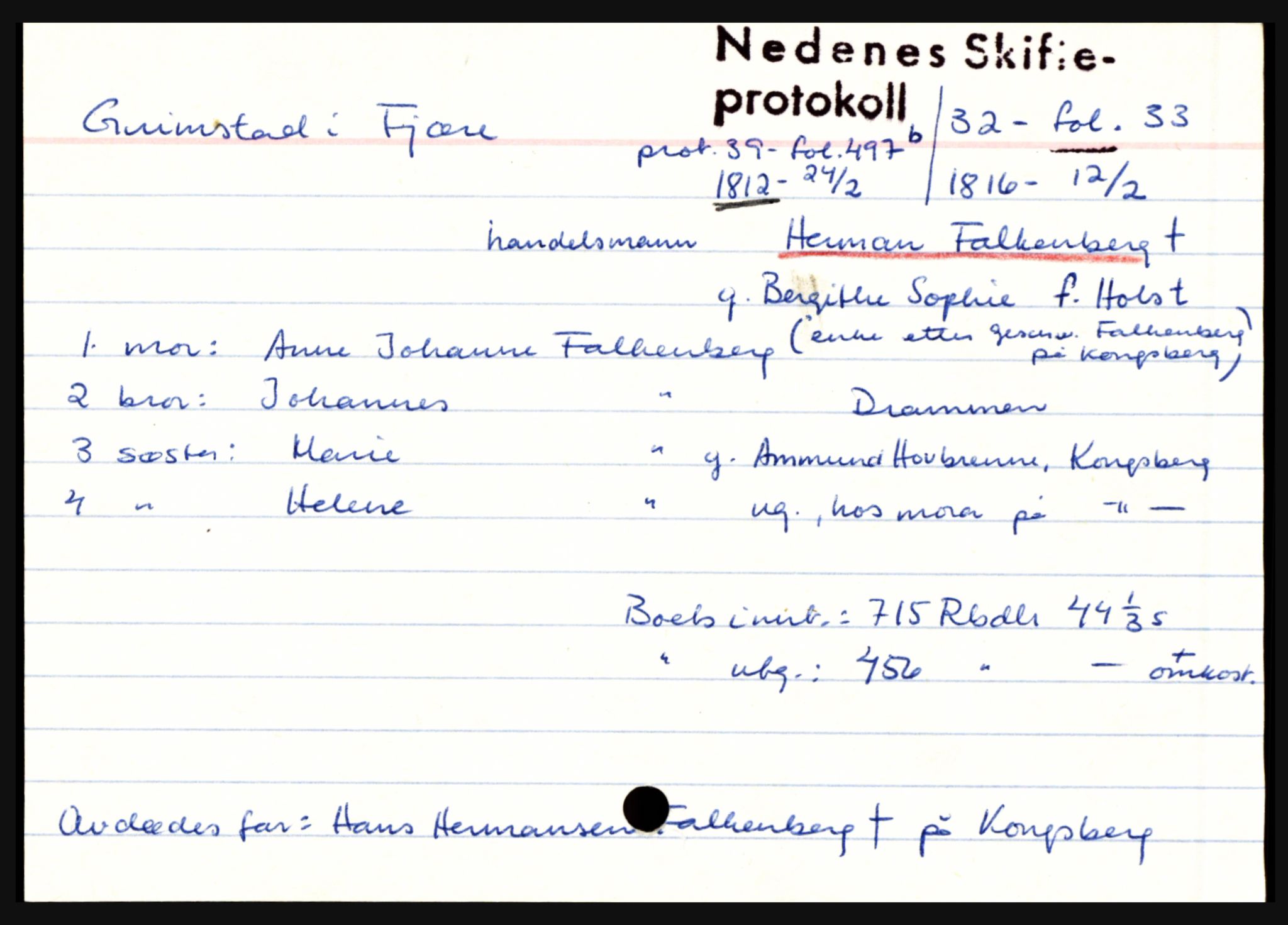 Nedenes sorenskriveri før 1824, AV/SAK-1221-0007/H, s. 10007