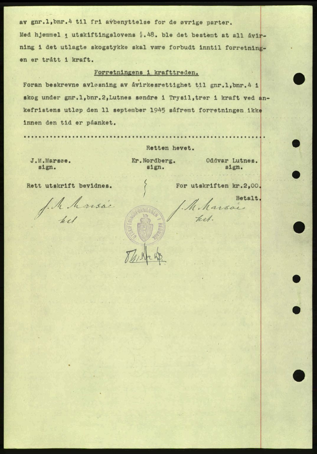 Sør-Østerdal sorenskriveri, AV/SAH-TING-018/H/Hb/Hbb/L0073: Pantebok nr. A73, 1945-1946, Dagboknr: 168/1946