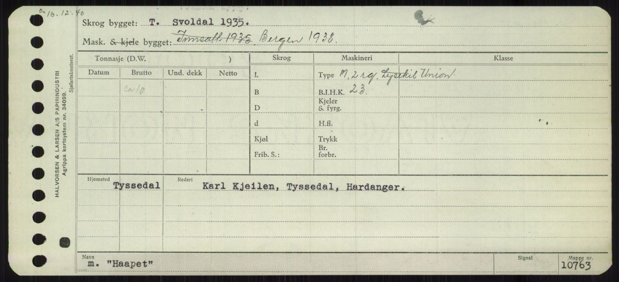 Sjøfartsdirektoratet med forløpere, Skipsmålingen, RA/S-1627/H/Ha/L0003/0001: Fartøy, Hilm-Mar / Fartøy, Hilm-Kol, s. 253