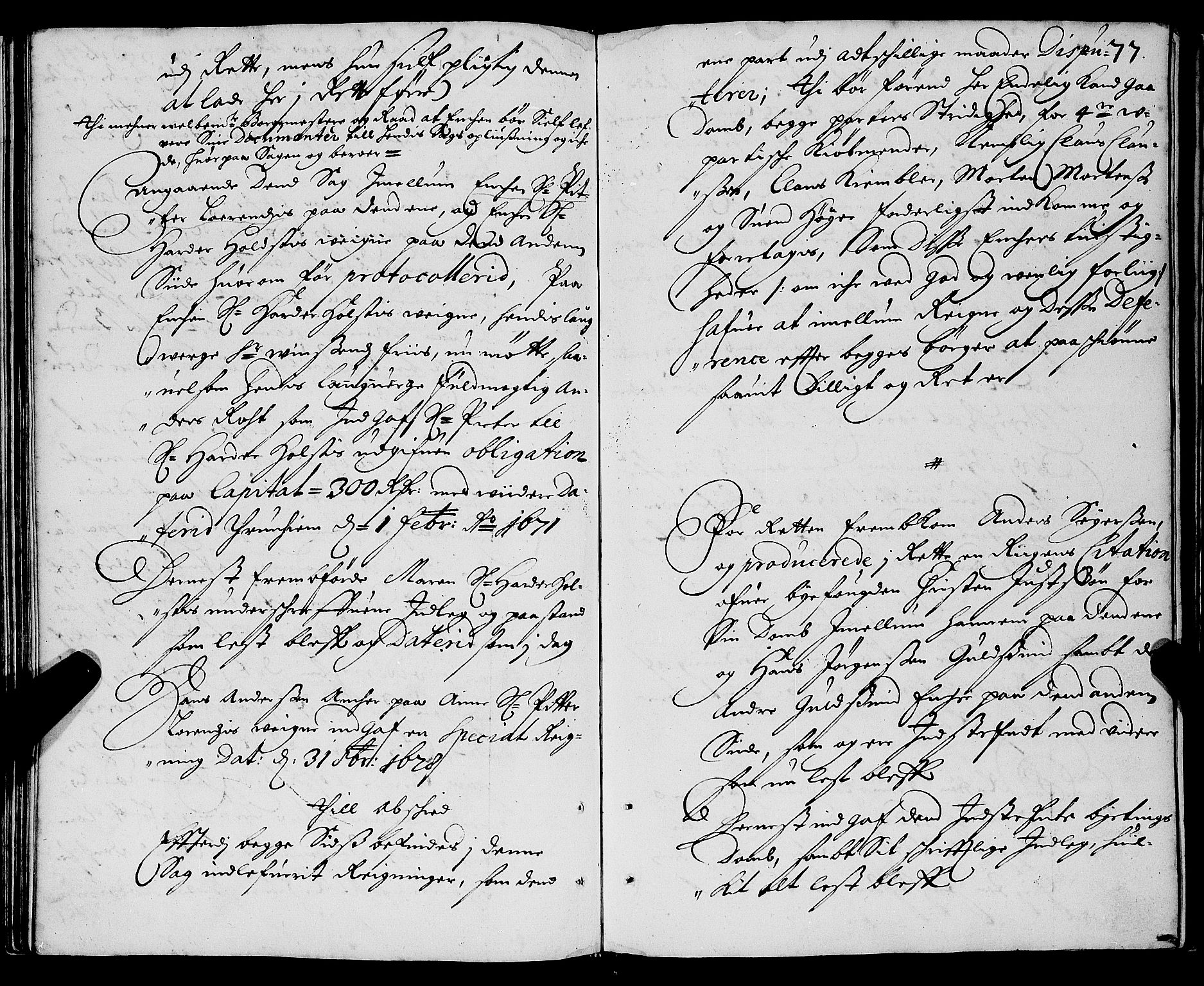 Trondheim magistrat, AV/SAT-A-4372/A/Aa/L0001: Rådstueprotokoller, 1678-1679, s. 77