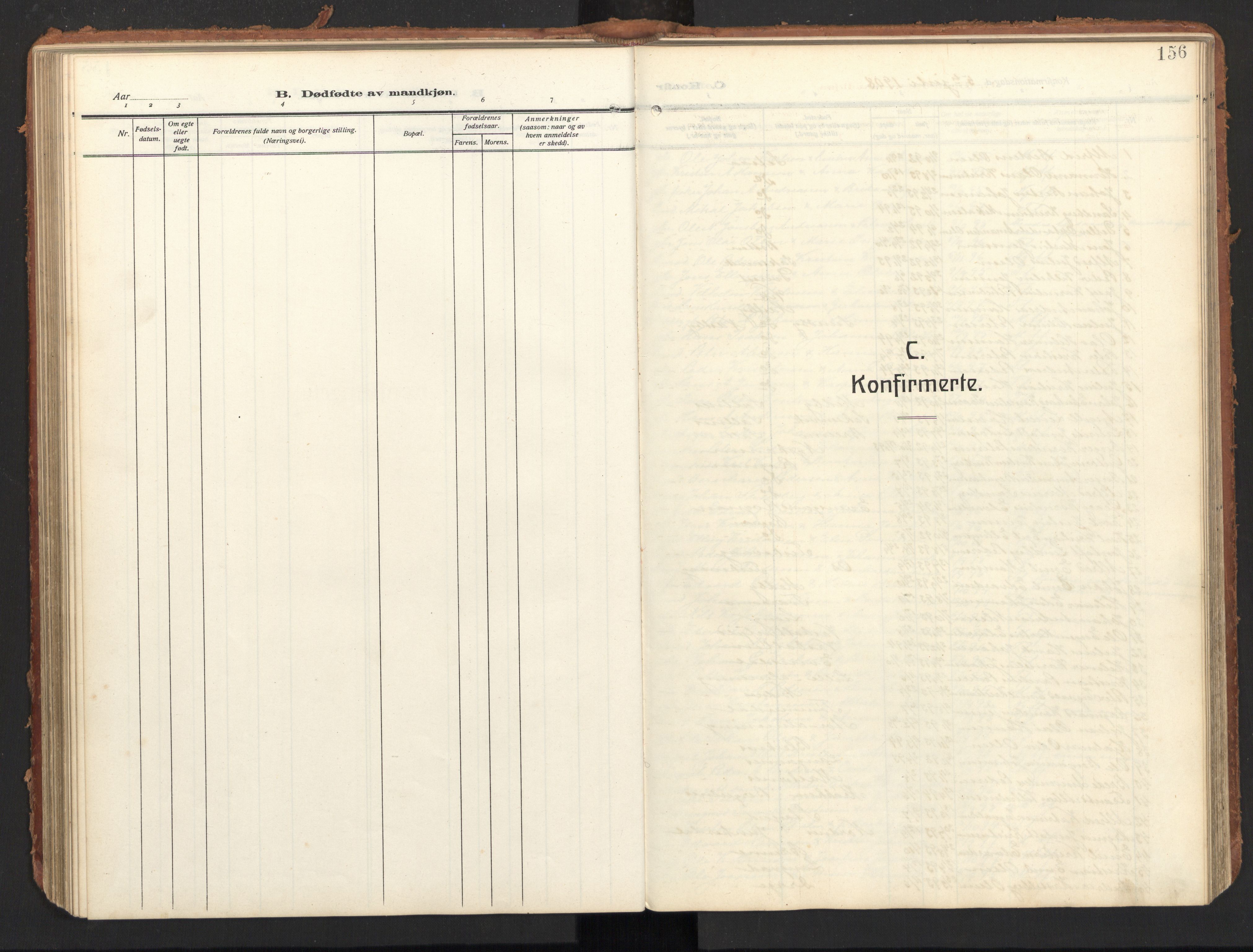 Ministerialprotokoller, klokkerbøker og fødselsregistre - Nordland, SAT/A-1459/847/L0683: Klokkerbok nr. 847C11, 1908-1929, s. 156