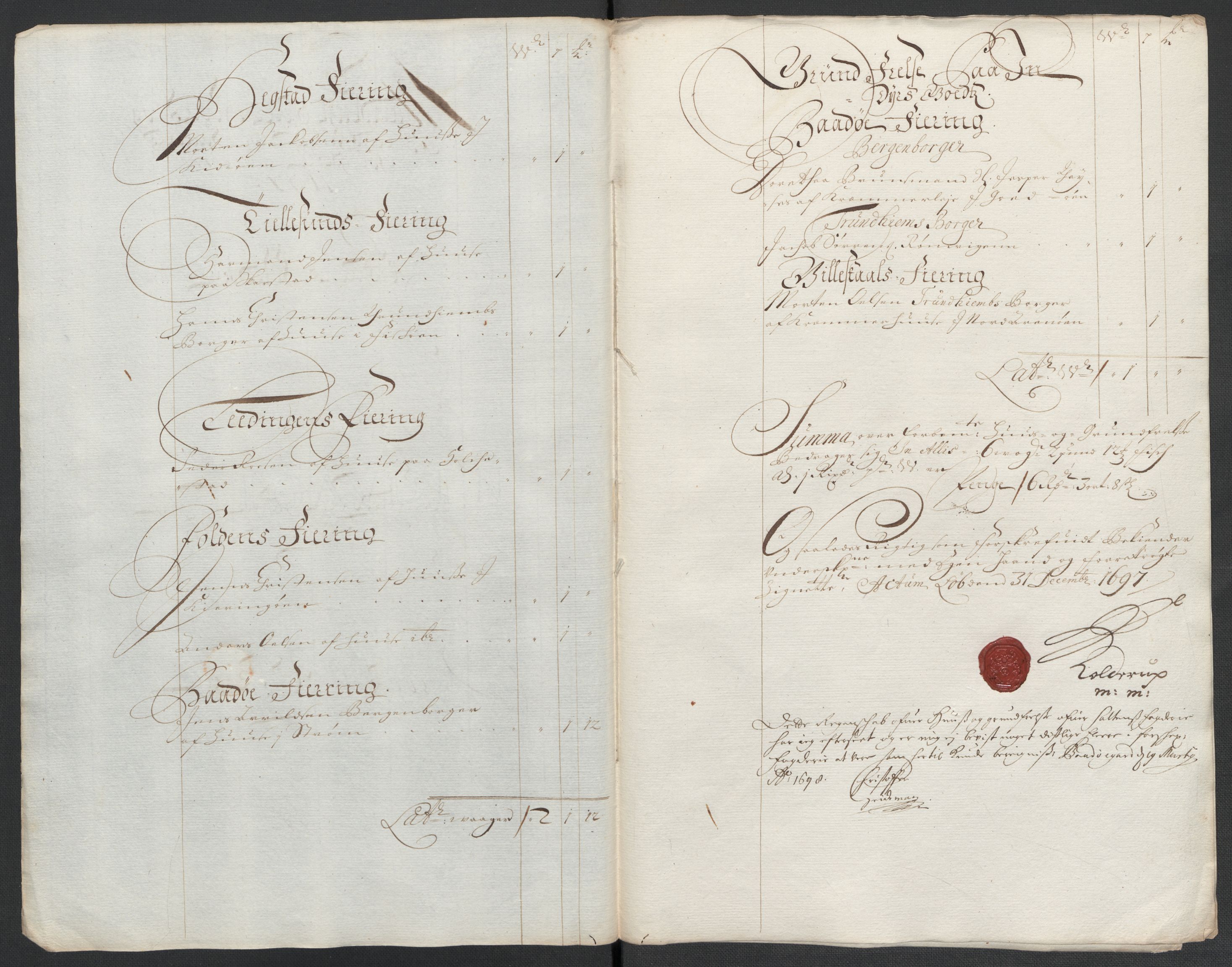 Rentekammeret inntil 1814, Reviderte regnskaper, Fogderegnskap, RA/EA-4092/R66/L4579: Fogderegnskap Salten, 1697-1700, s. 107