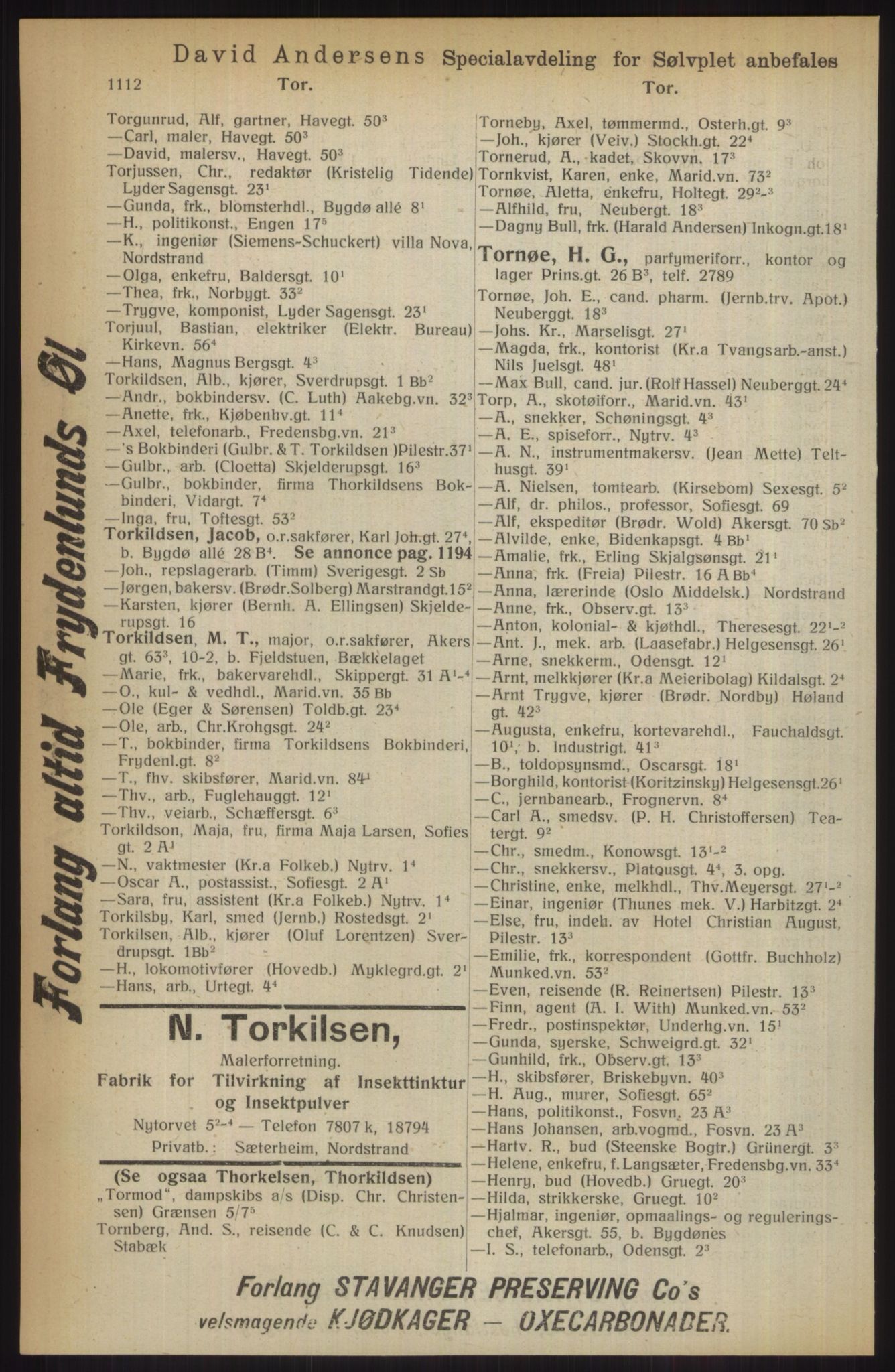 Kristiania/Oslo adressebok, PUBL/-, 1914, s. 1112