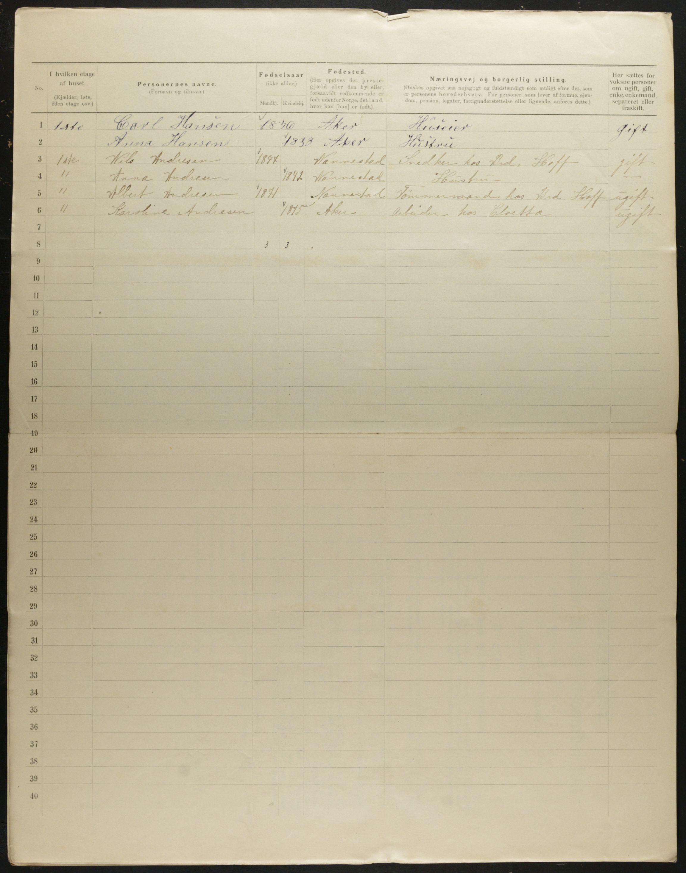 OBA, Kommunal folketelling 31.12.1901 for Kristiania kjøpstad, 1901, s. 1121