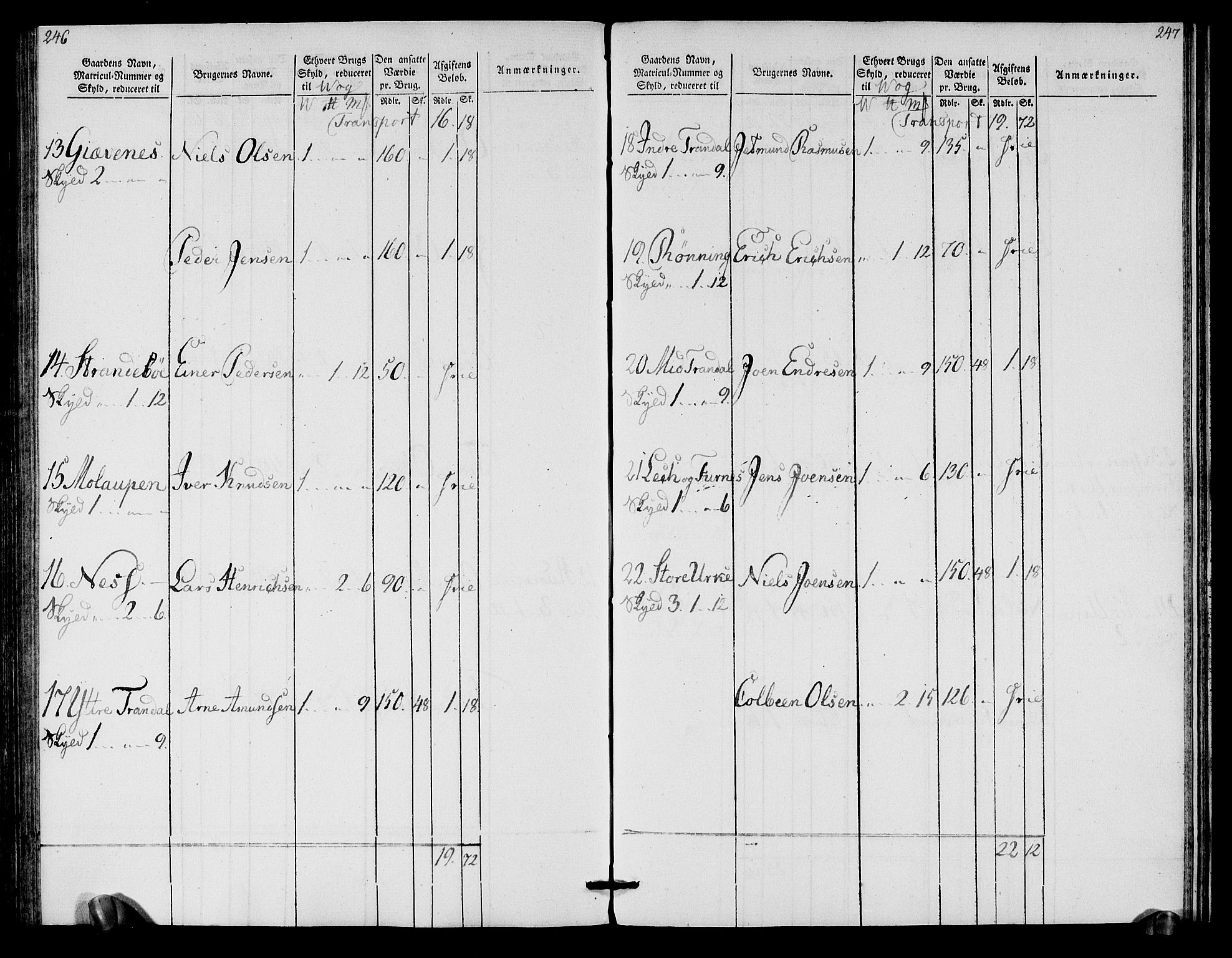 Rentekammeret inntil 1814, Realistisk ordnet avdeling, RA/EA-4070/N/Ne/Nea/L0125b: Sunnmøre fogderi. Oppebørselsregister for fogderiets søndre del, 1803, s. 125