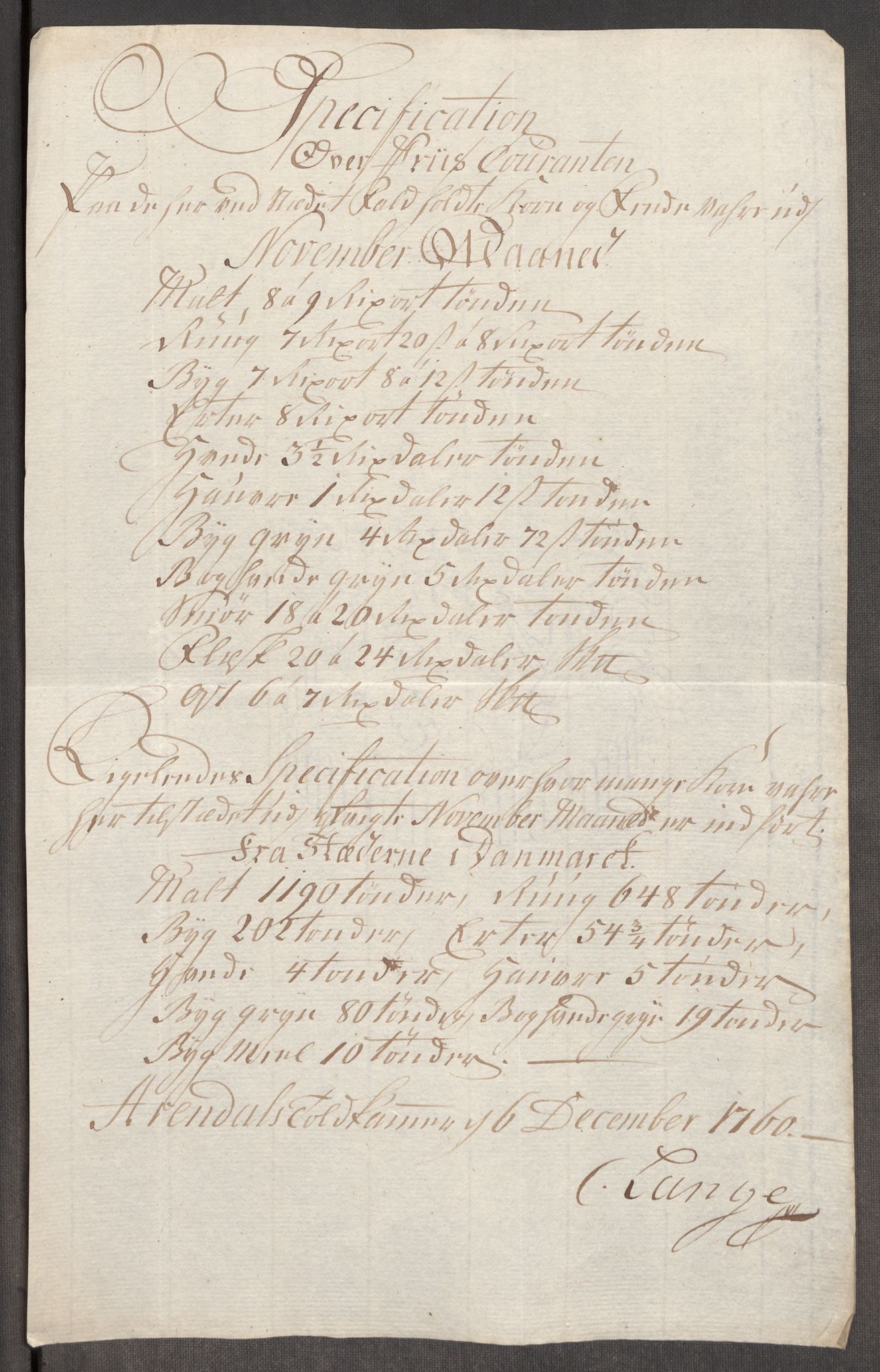 Rentekammeret inntil 1814, Realistisk ordnet avdeling, AV/RA-EA-4070/Oe/L0006: [Ø1]: Priskuranter, 1758-1760, s. 860