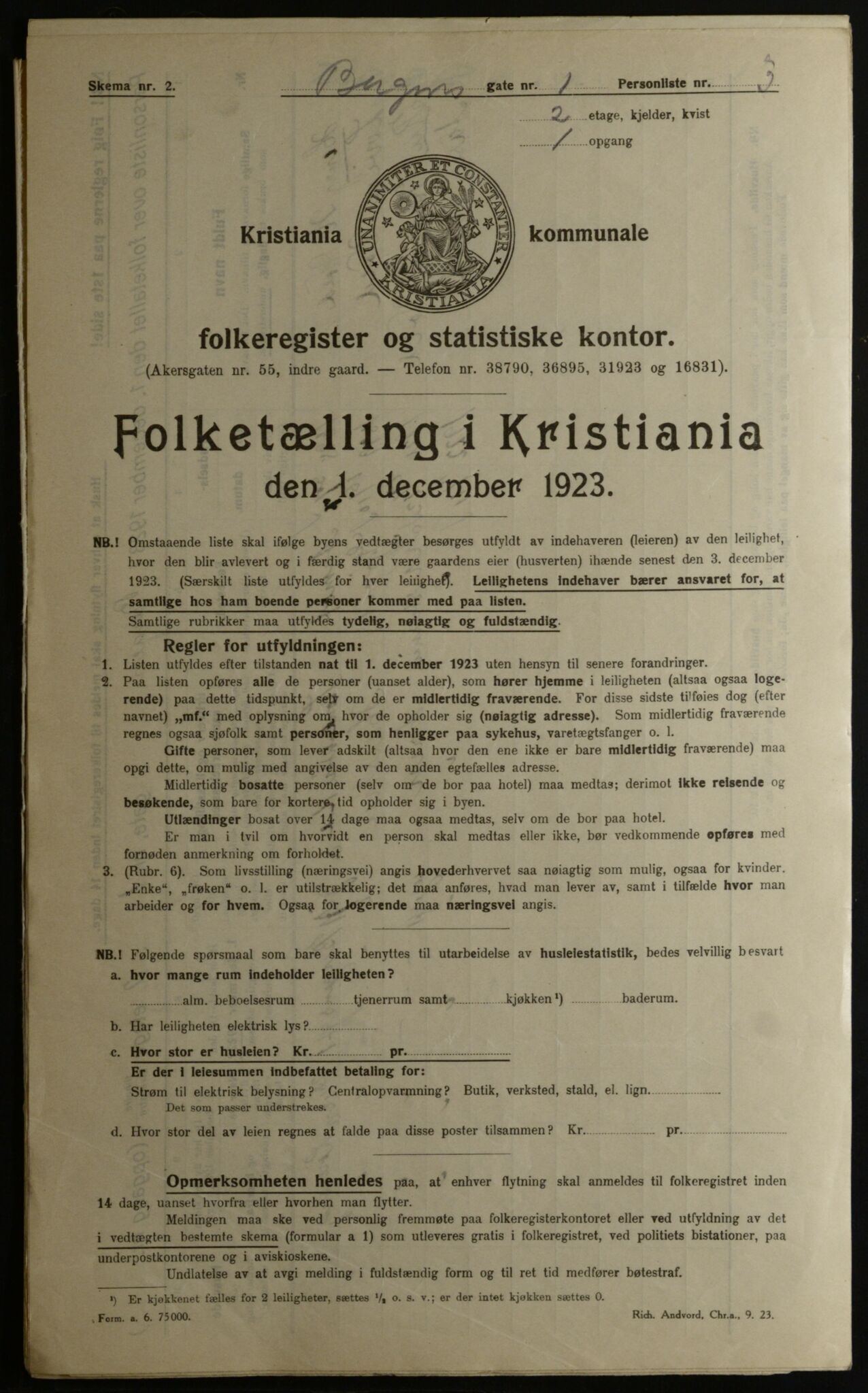 OBA, Kommunal folketelling 1.12.1923 for Kristiania, 1923, s. 4528