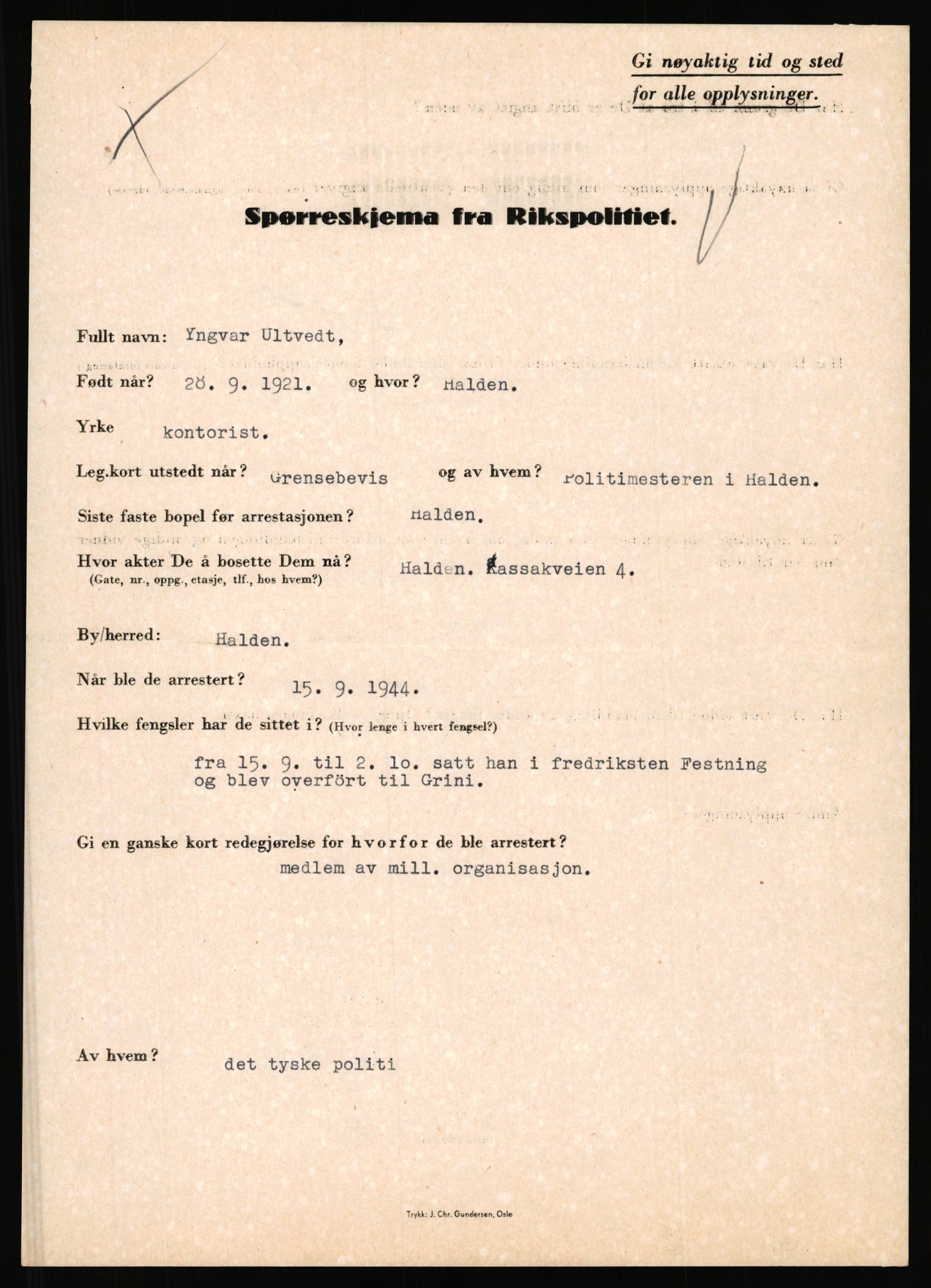 Rikspolitisjefen, AV/RA-S-1560/L/L0017: Tidemann, Hermann G. - Veum, Tjostolv, 1940-1945, s. 738