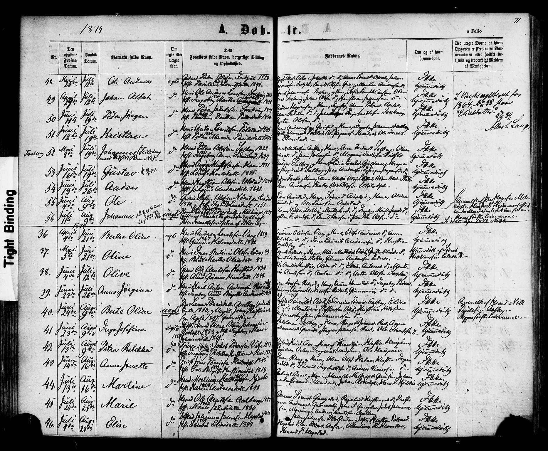 Ministerialprotokoller, klokkerbøker og fødselsregistre - Nord-Trøndelag, SAT/A-1458/730/L0284: Ministerialbok nr. 730A09, 1866-1878, s. 71