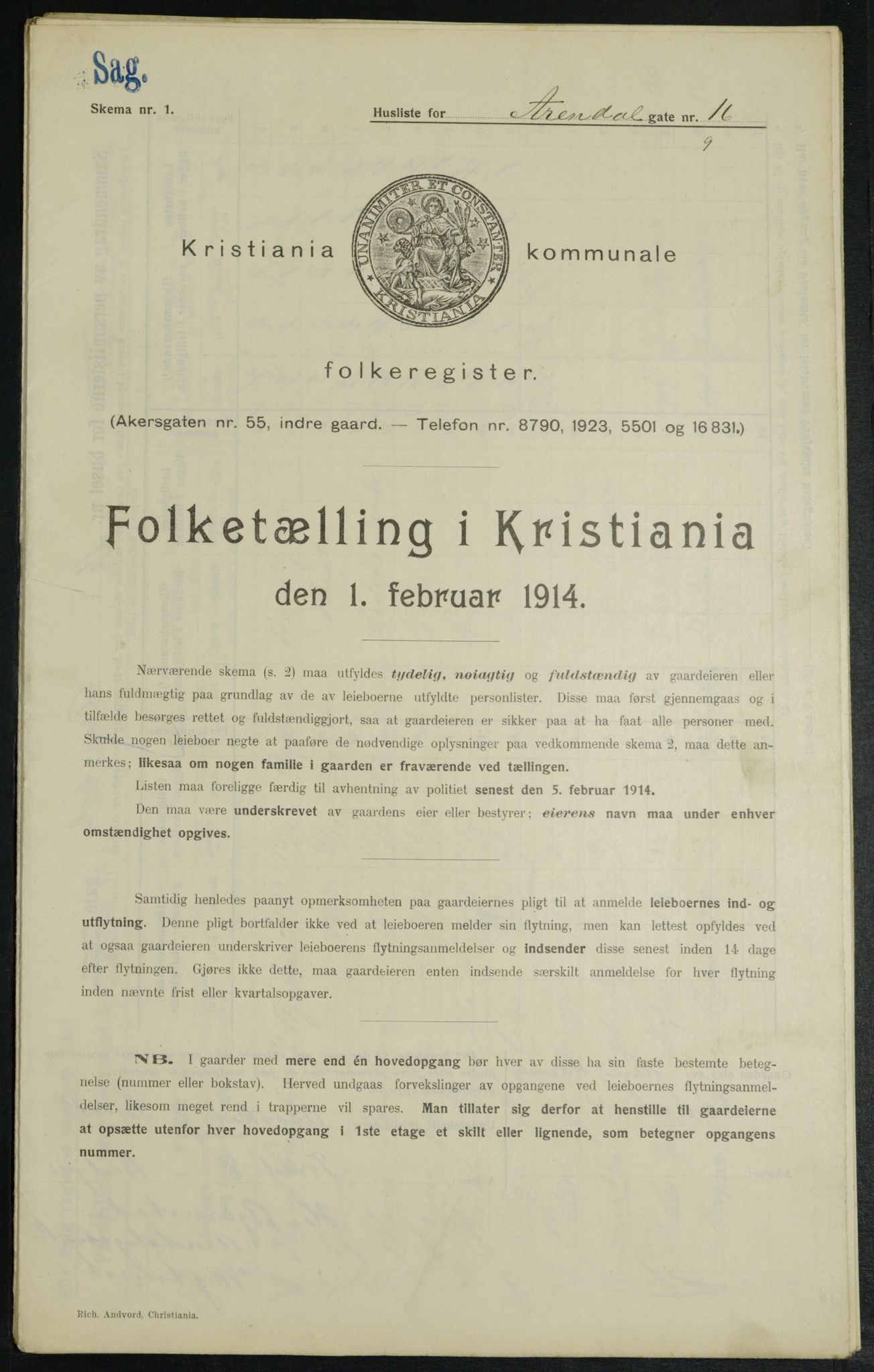 OBA, Kommunal folketelling 1.2.1914 for Kristiania, 1914, s. 1978