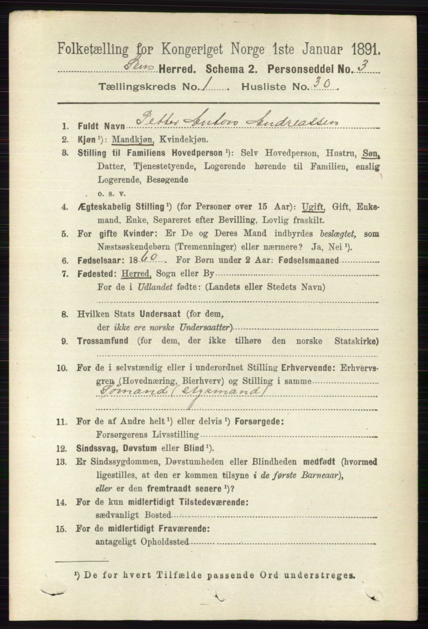 RA, Folketelling 1891 for 0721 Sem herred, 1891, s. 268