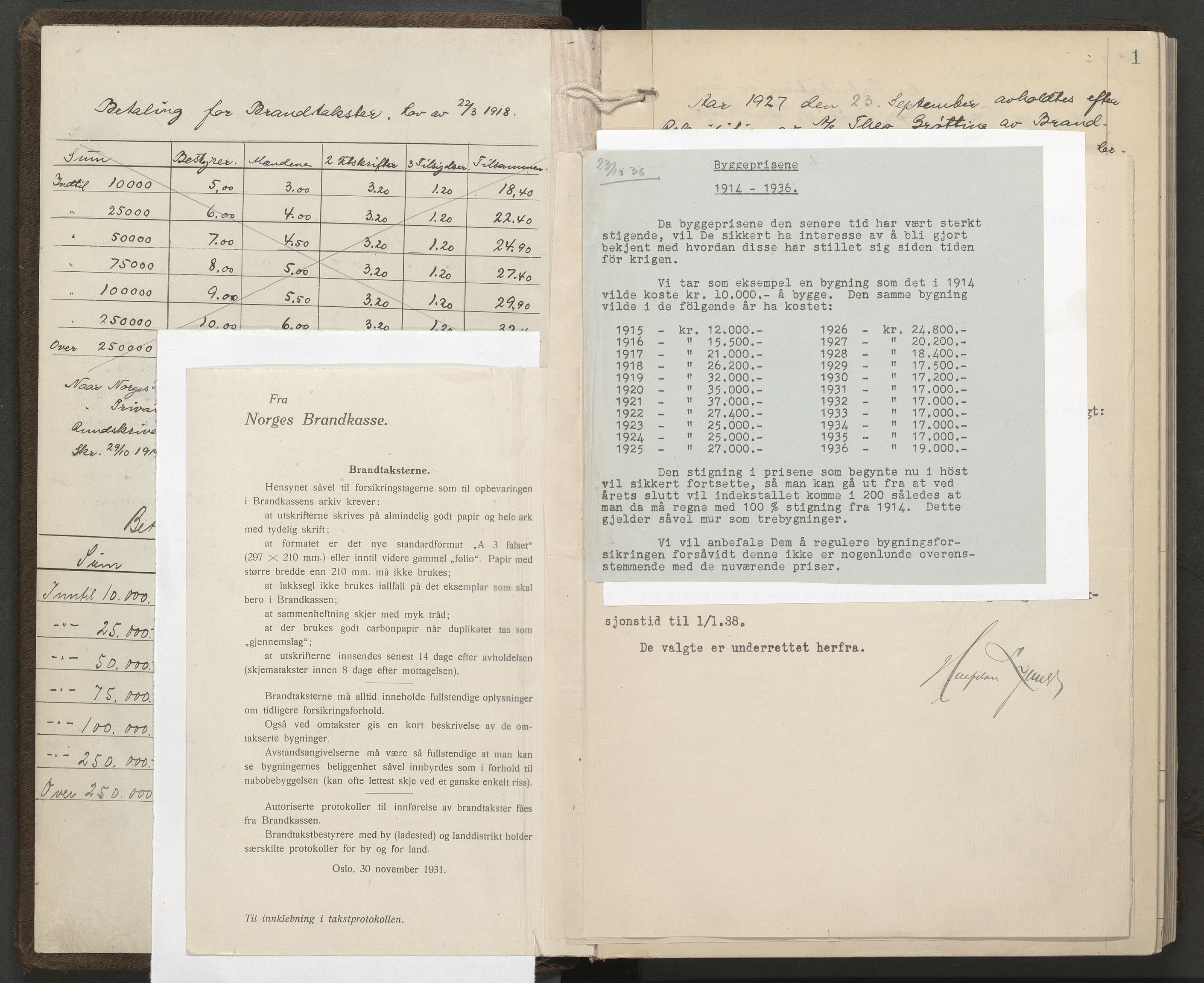 Norges brannkasse, branntakster Halden, AV/SAO-A-11355/F/Fa/L0019: Branntakstprotokoll, 1927-1938