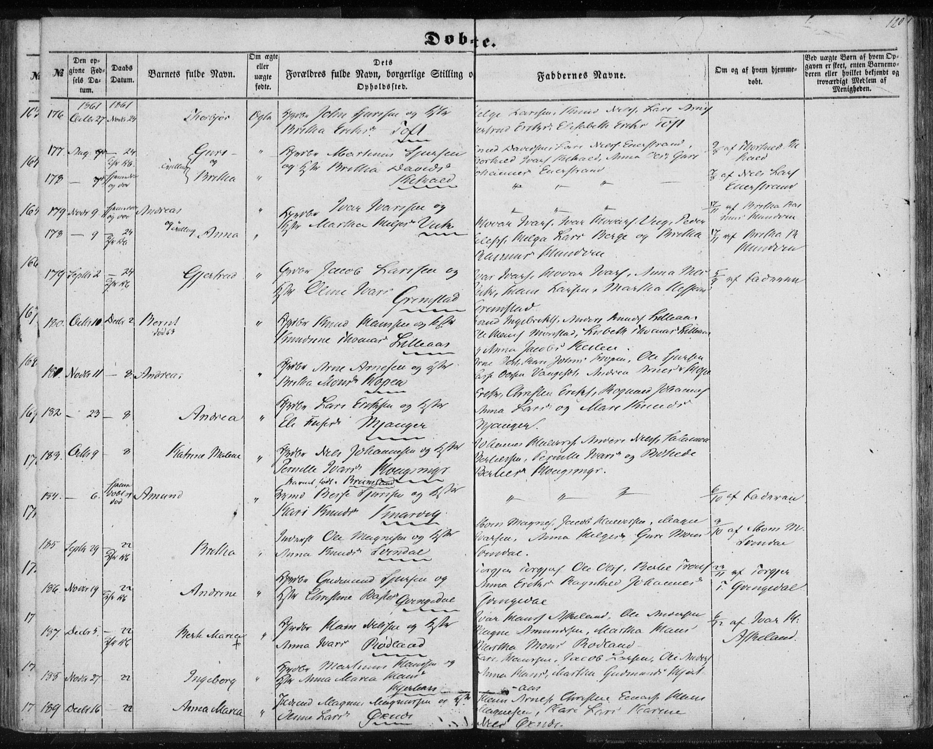 Lindås Sokneprestembete, AV/SAB-A-76701/H/Haa/Haaa/L0011: Ministerialbok nr. A 11, 1854-1869, s. 120