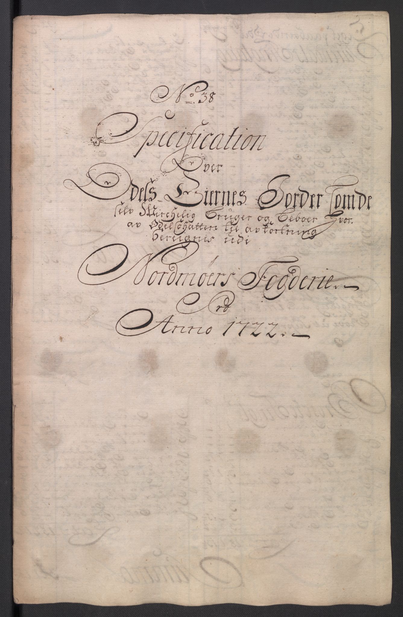 Rentekammeret inntil 1814, Reviderte regnskaper, Fogderegnskap, RA/EA-4092/R56/L3755: Fogderegnskap Nordmøre, 1722, s. 275