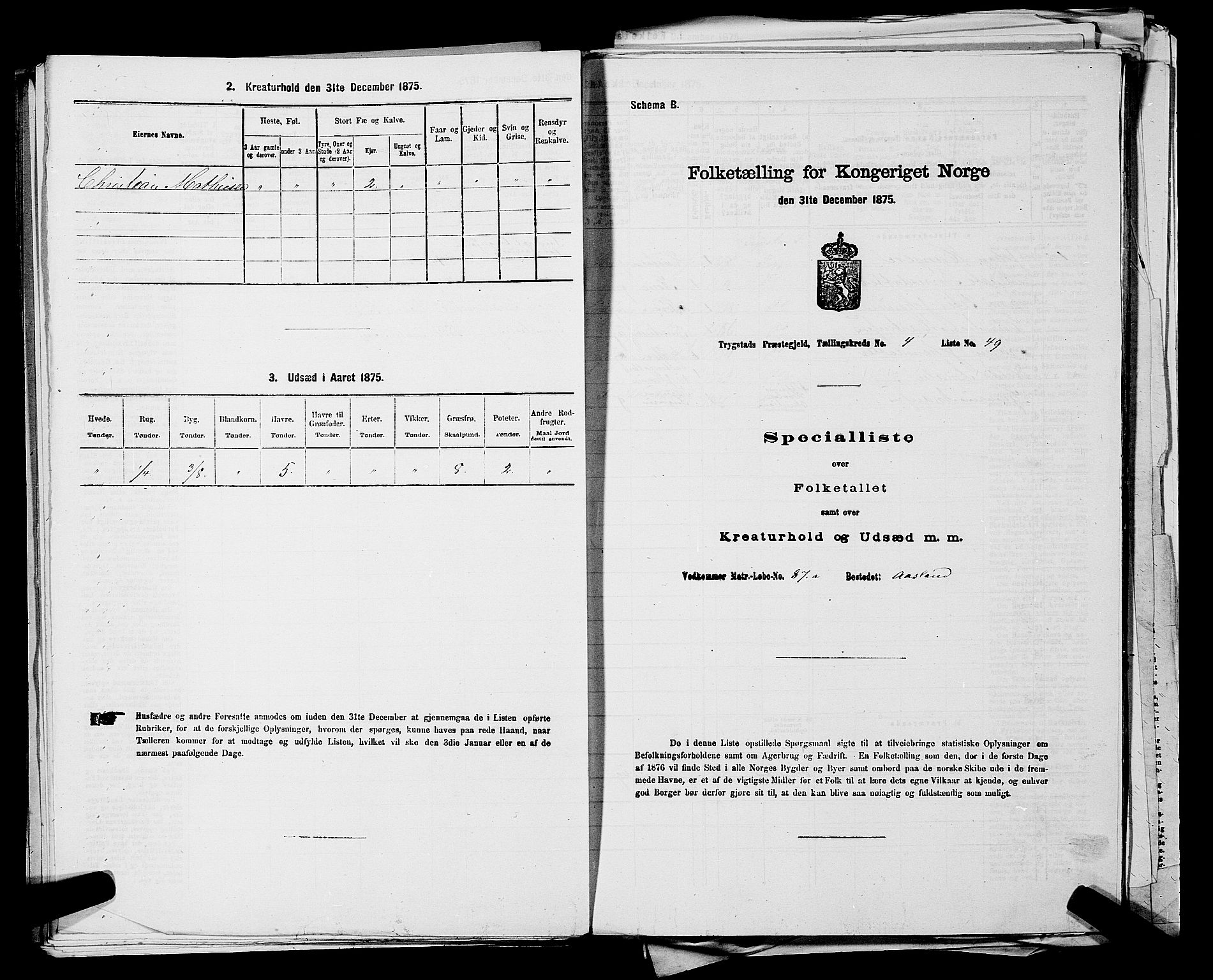 RA, Folketelling 1875 for 0122P Trøgstad prestegjeld, 1875, s. 473