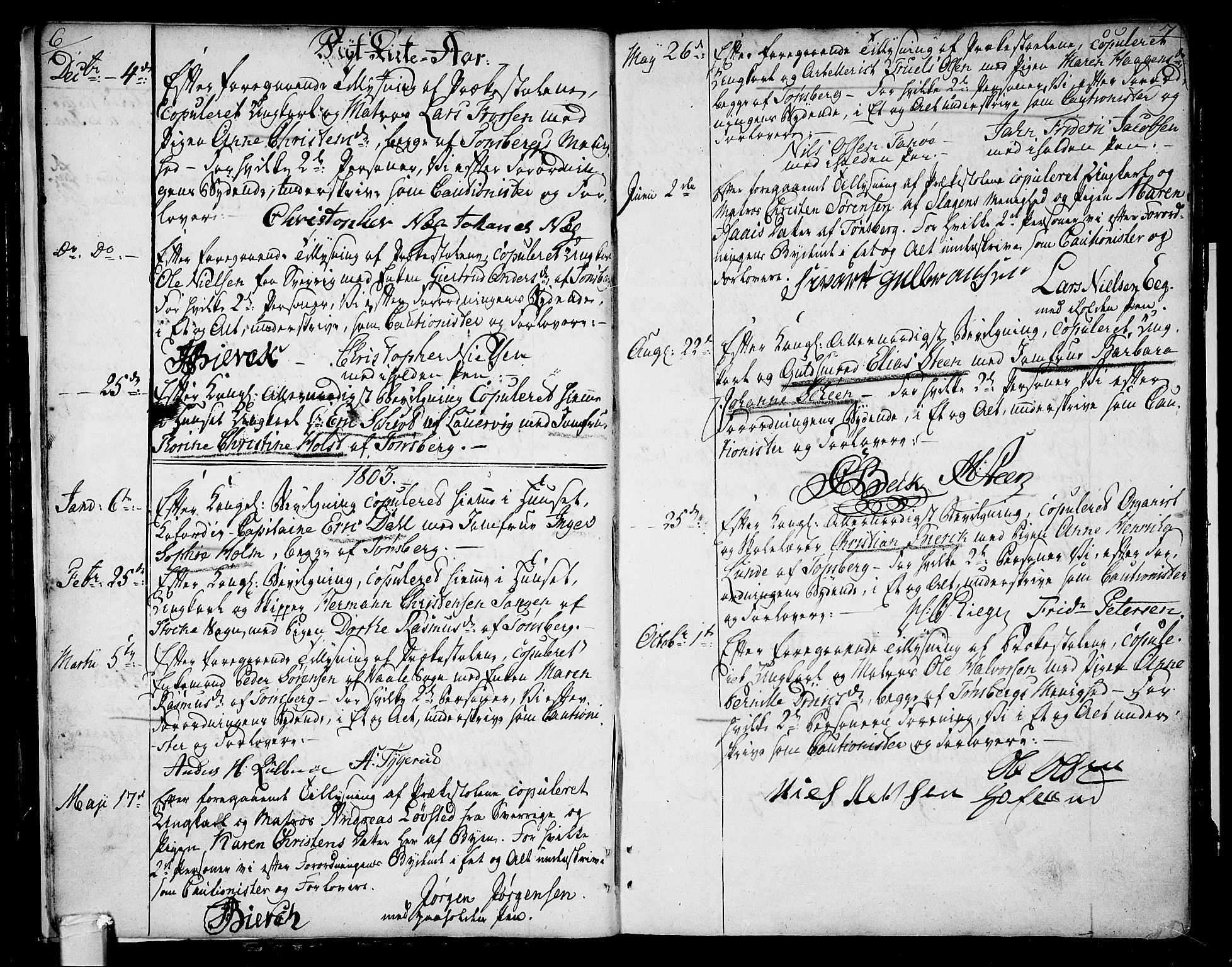 Tønsberg kirkebøker, AV/SAKO-A-330/F/Fa/L0003: Ministerialbok nr. I 3, 1797-1814, s. 6-7