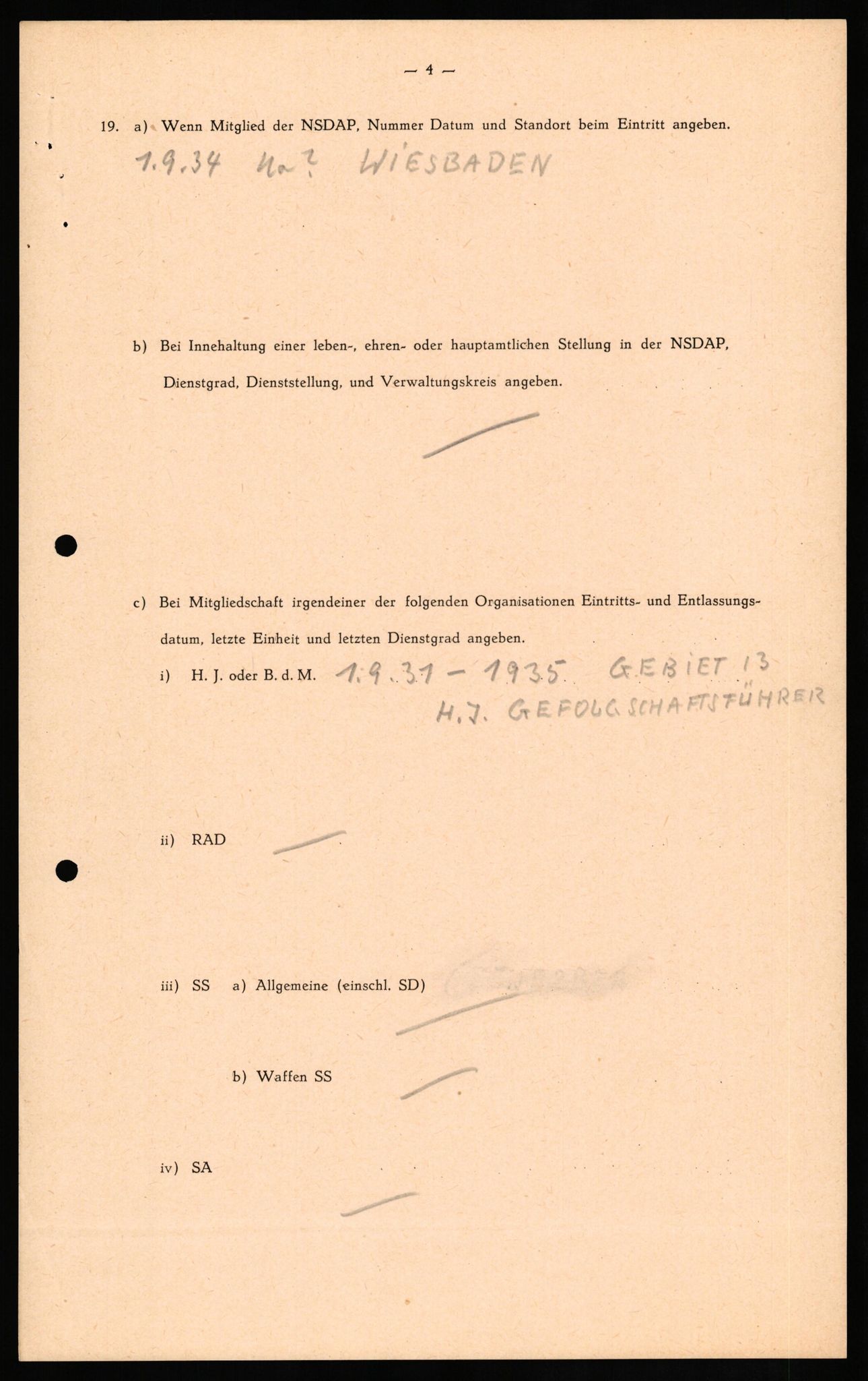 Forsvaret, Forsvarets overkommando II, AV/RA-RAFA-3915/D/Db/L0027: CI Questionaires. Tyske okkupasjonsstyrker i Norge. Tyskere., 1945-1946, s. 281