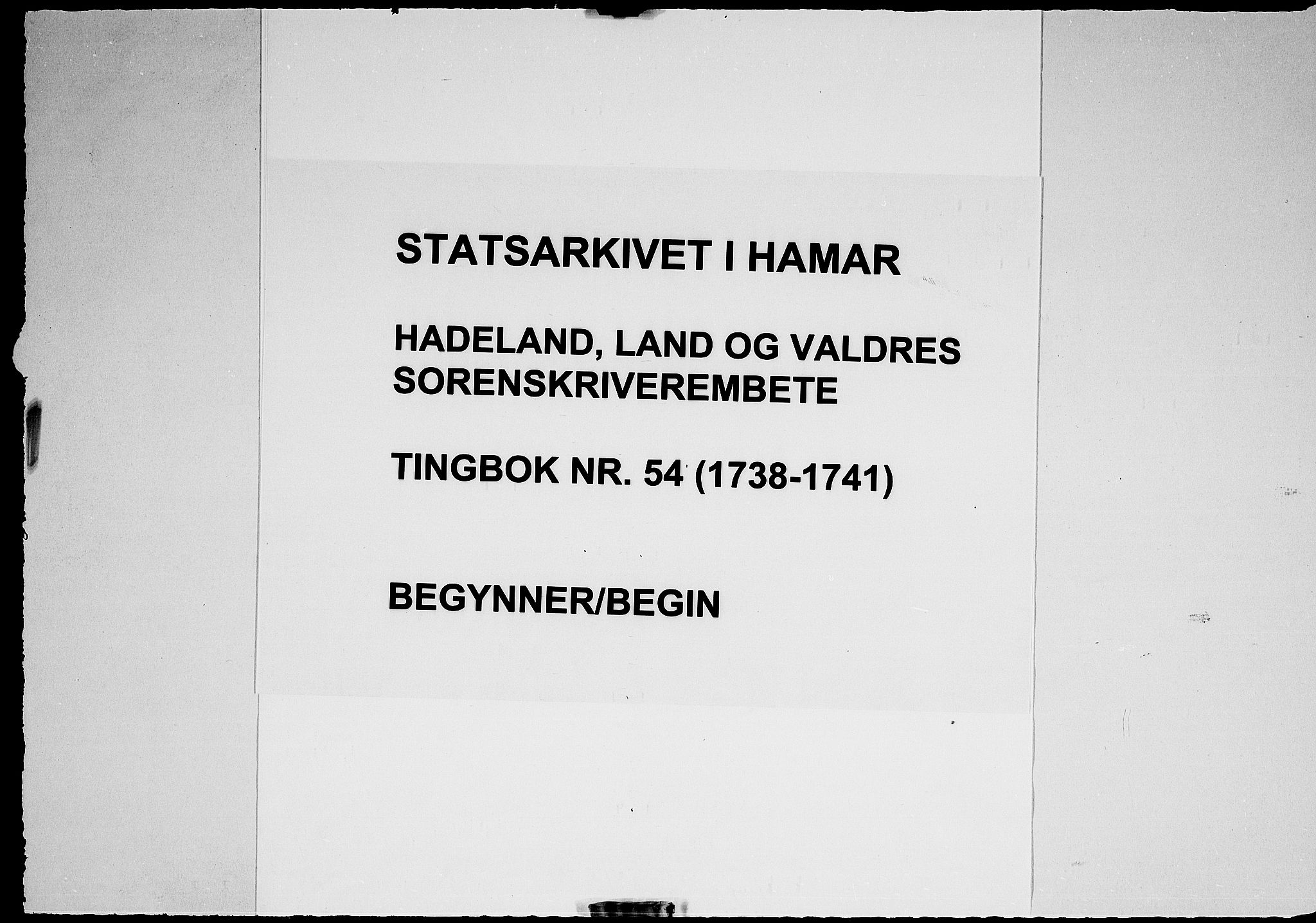 Hadeland, Land og Valdres sorenskriveri, AV/SAH-TING-028/G/Gb/L0054: Tingbok, 1738-1741