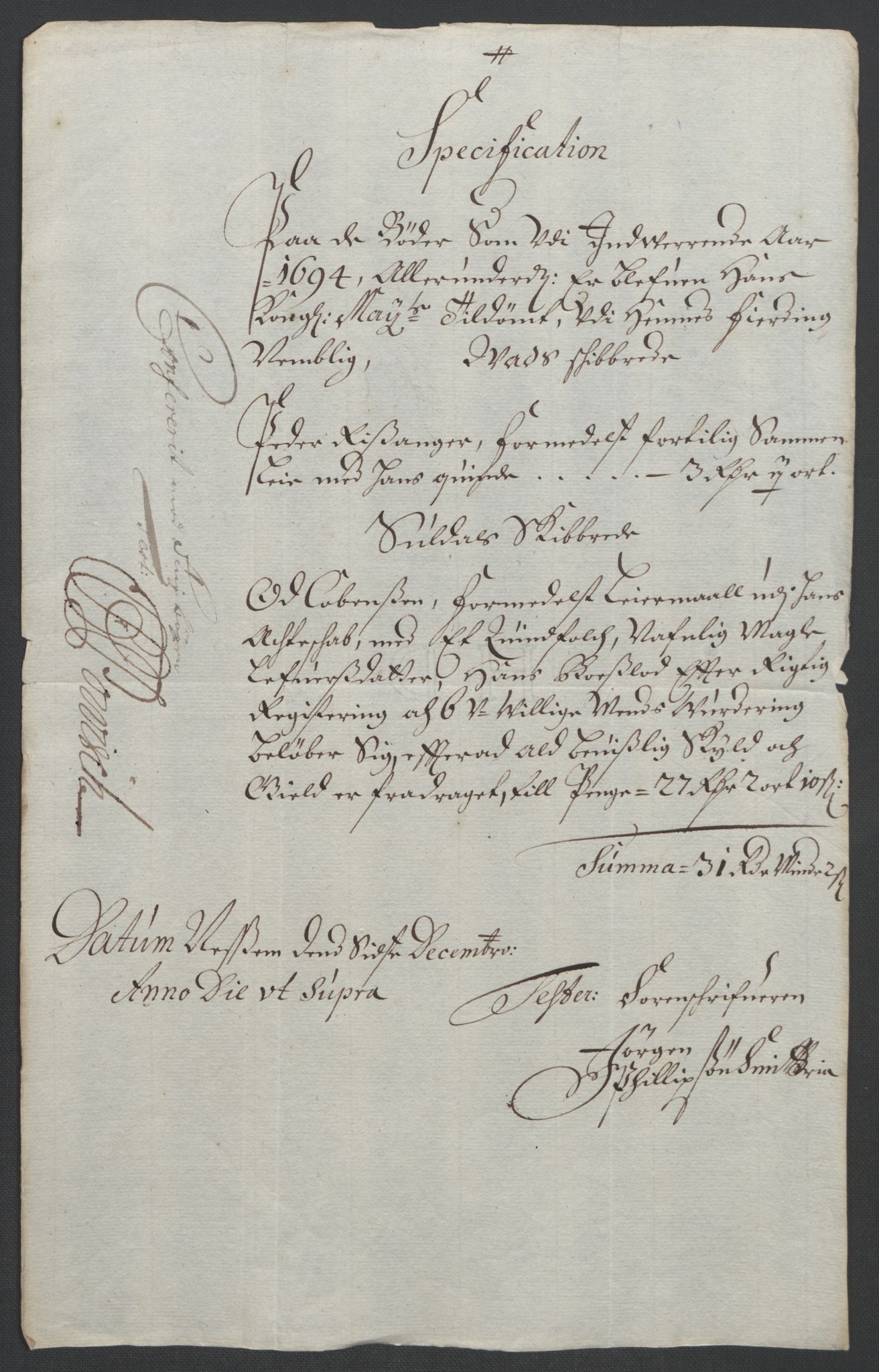 Rentekammeret inntil 1814, Reviderte regnskaper, Fogderegnskap, RA/EA-4092/R47/L2857: Fogderegnskap Ryfylke, 1694-1696, s. 16