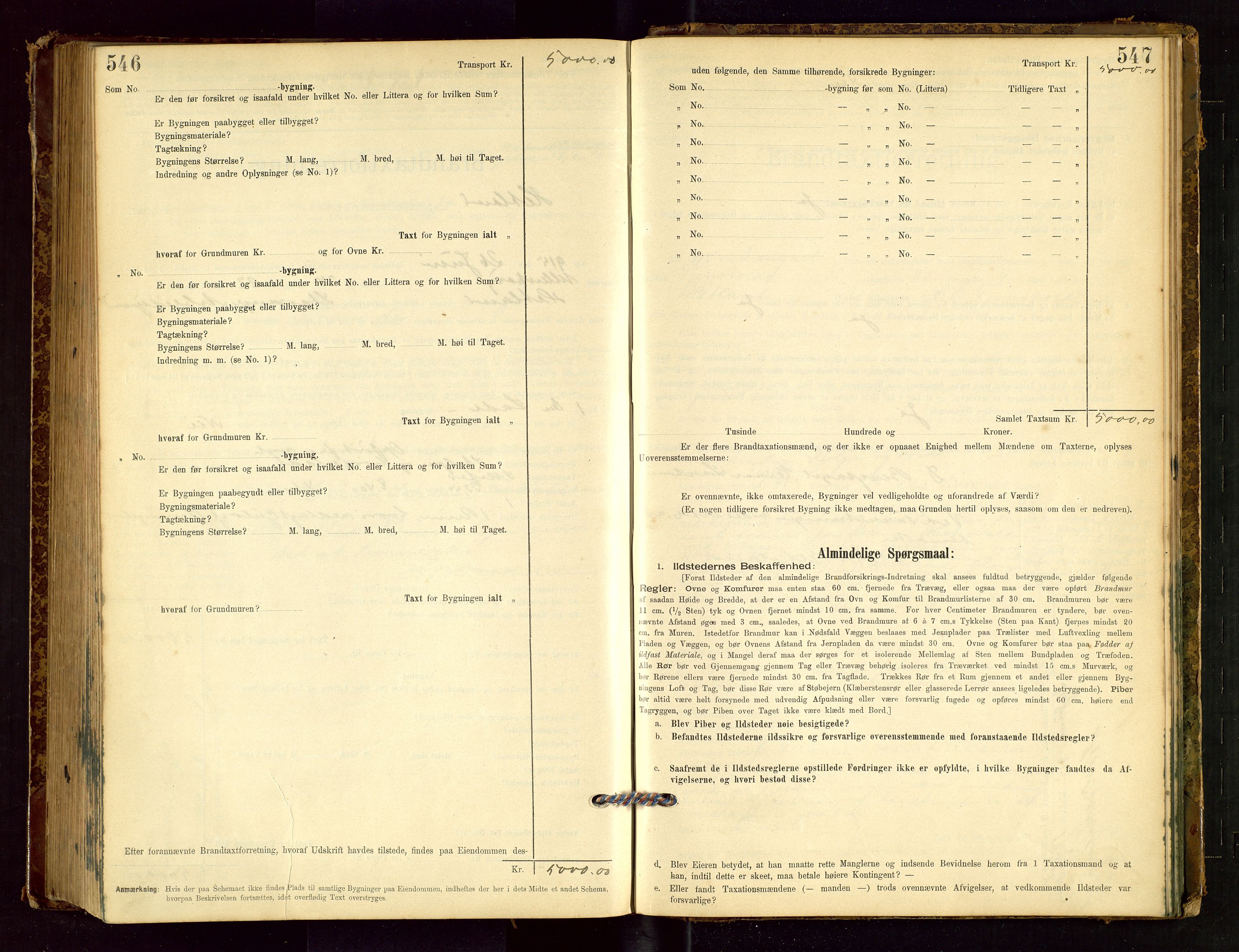 Hetland lensmannskontor, AV/SAST-A-100101/Gob/L0001: "Brandtaxationsprotokol", 1895-1918, s. 546-547