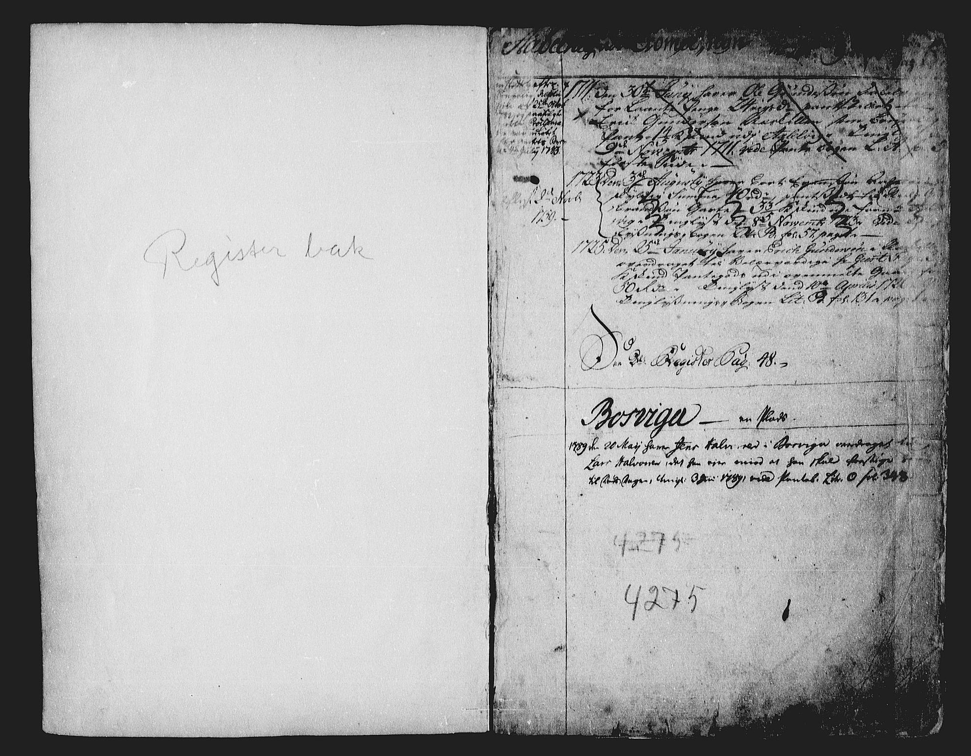 Nedenes sorenskriveri før 1824, SAK/1221-0007/G/Ga/L0001: Panteregister nr. 1, 1711-1799, s. 0-1