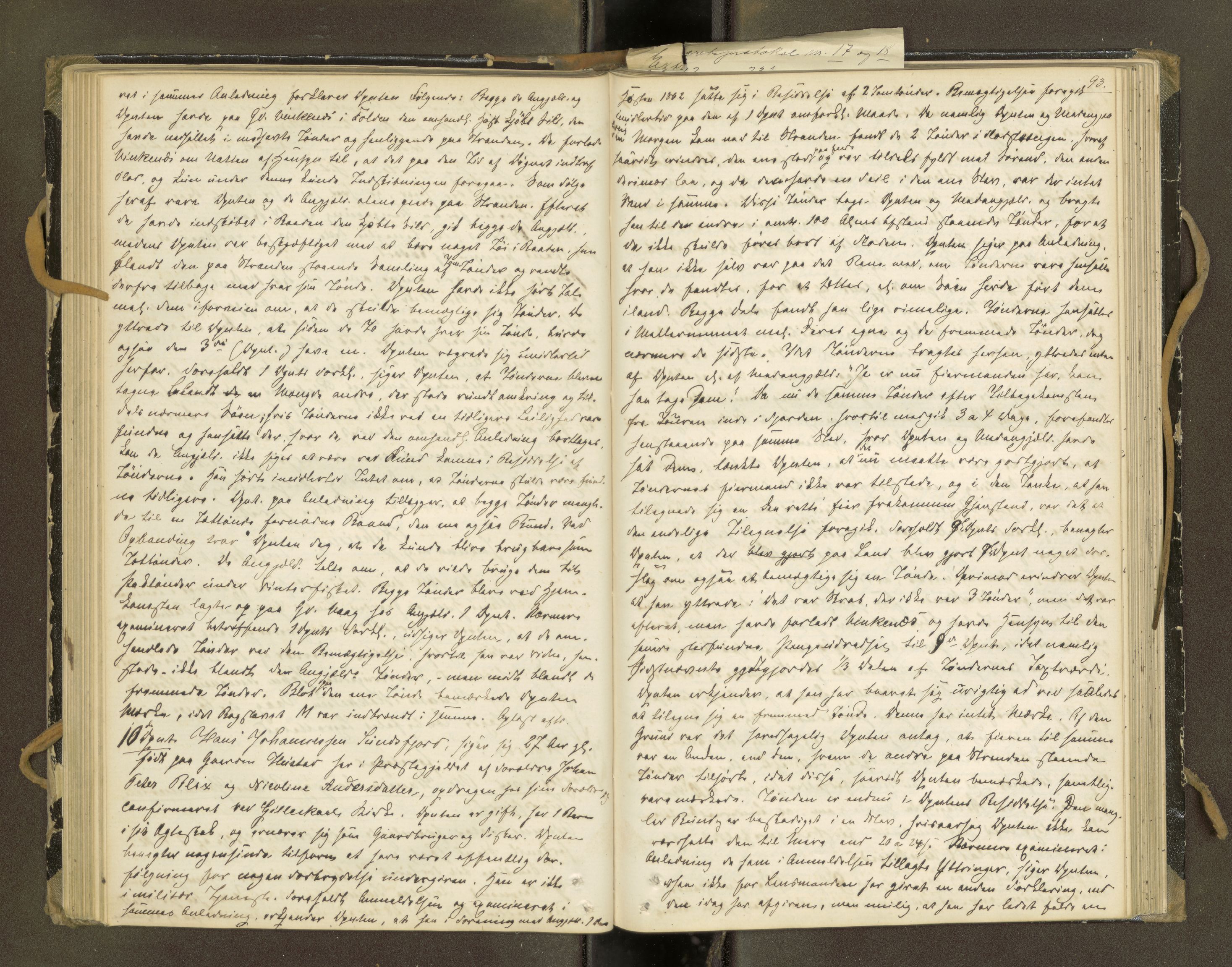 Salten sorenskriveri, AV/SAT-A-4578/1/1/1B/L0014: Ekstrarettsprot. nr. 12, 1863-1868, s. 92b-93a