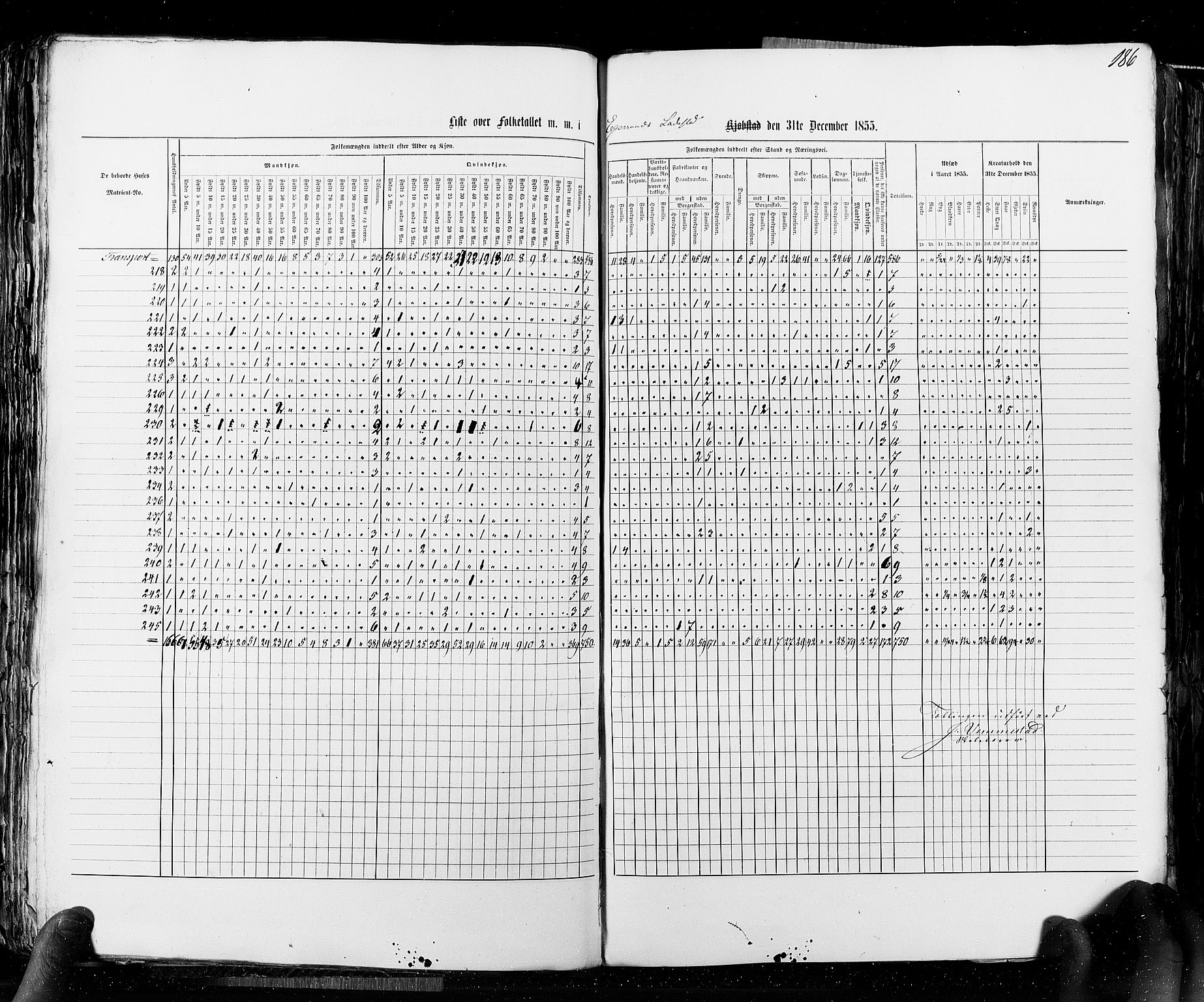 RA, Folketellingen 1855, bind 8: Kjøpsteder og ladesteder: Risør-Vadsø, 1855, s. 186