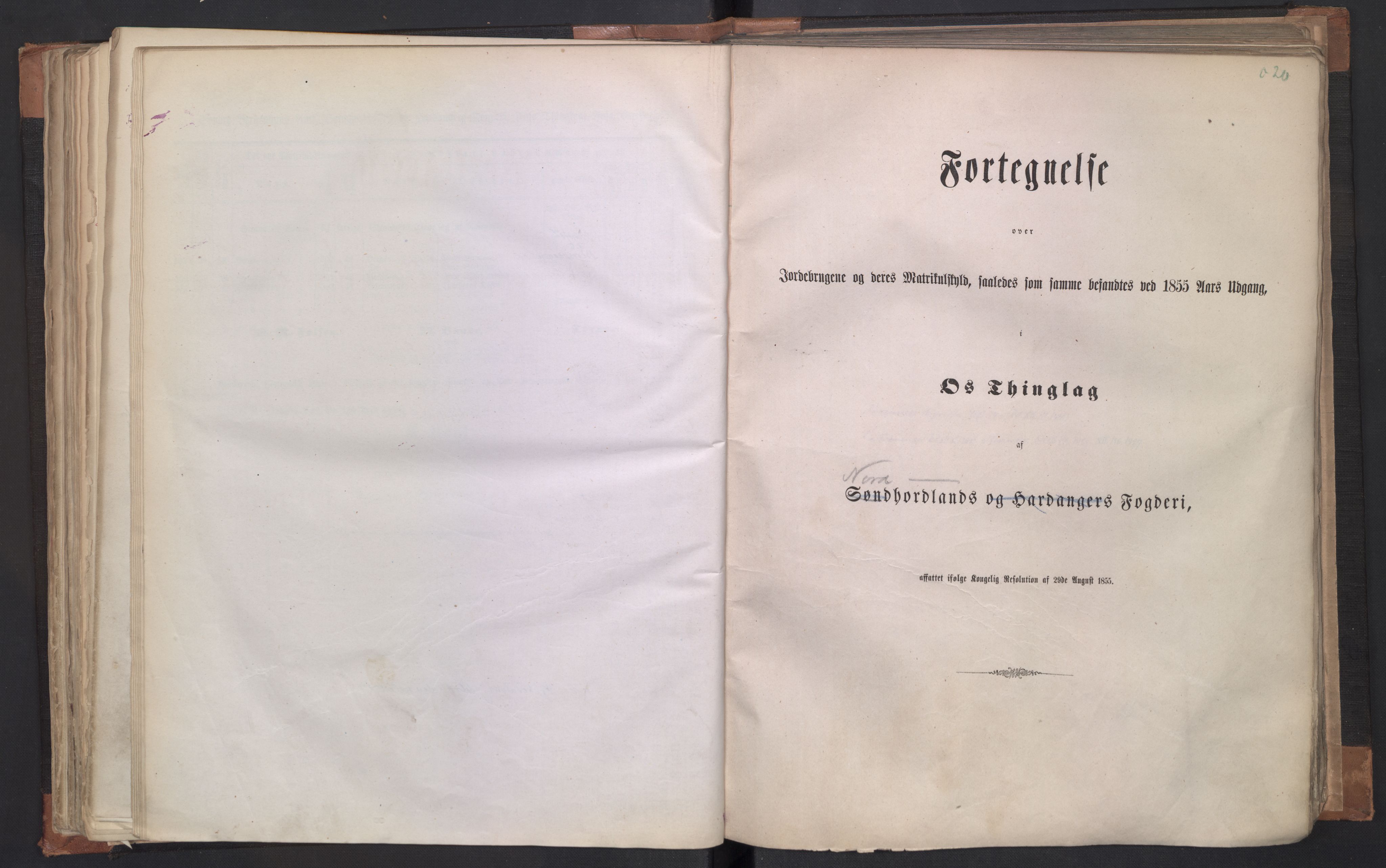 Rygh, RA/PA-0034/F/Fb/L0011: Matrikkelen for 1838 - Søndre Bergenhus amt (Hordaaland fylke), 1838