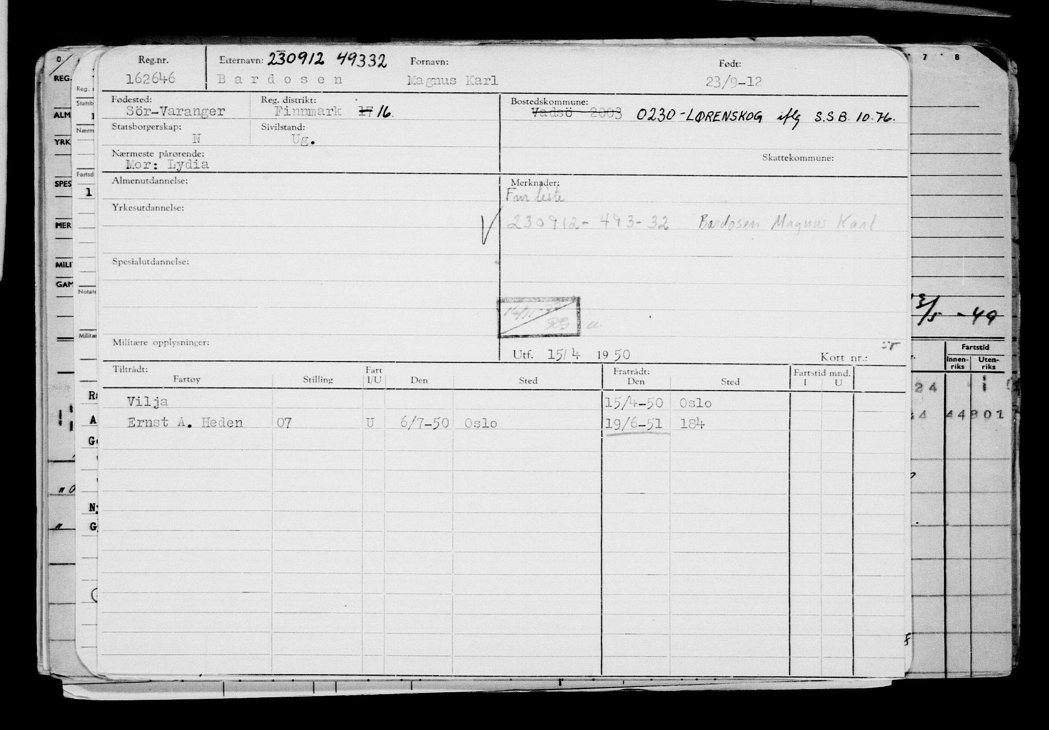 Direktoratet for sjømenn, AV/RA-S-3545/G/Gb/L0107: Hovedkort, 1912, s. 414